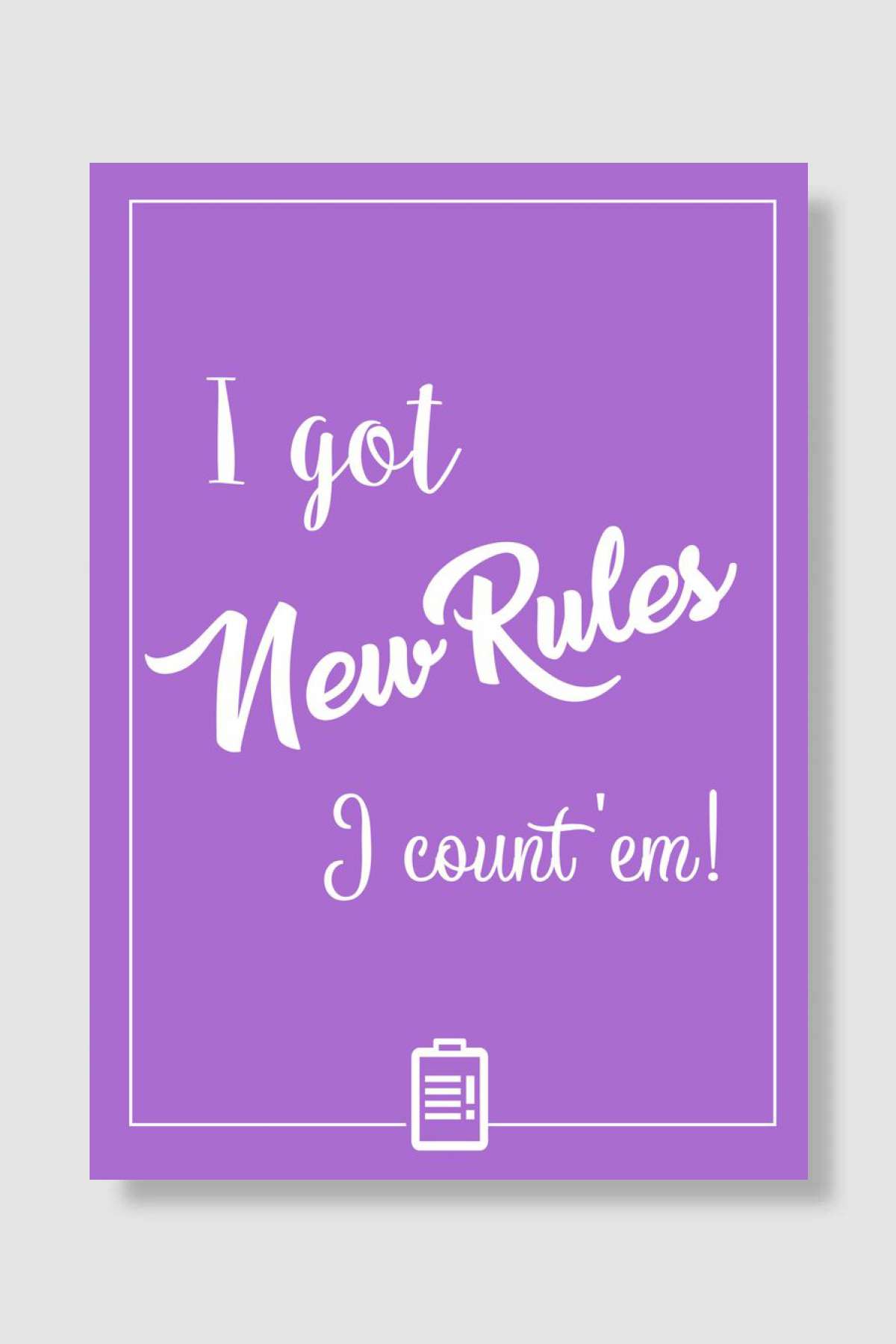 NewRules Müzik Poster Çerçevesiz Yüksek Kalite Müzik Afiş Duvar Poster