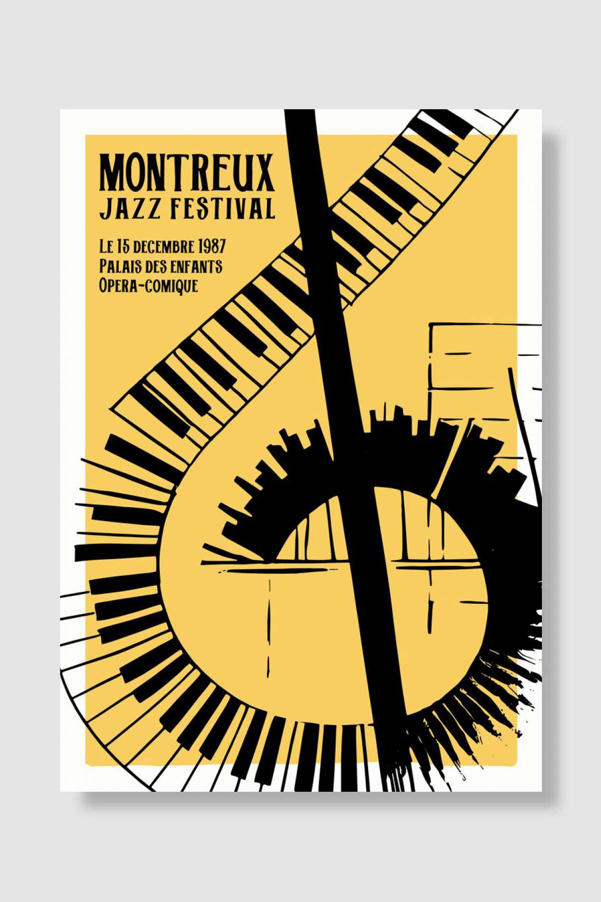 Montreux Jazz Festival Müzik Poster Çerçevesiz Yüksek Kalite Müzik Afiş Duvar Poster