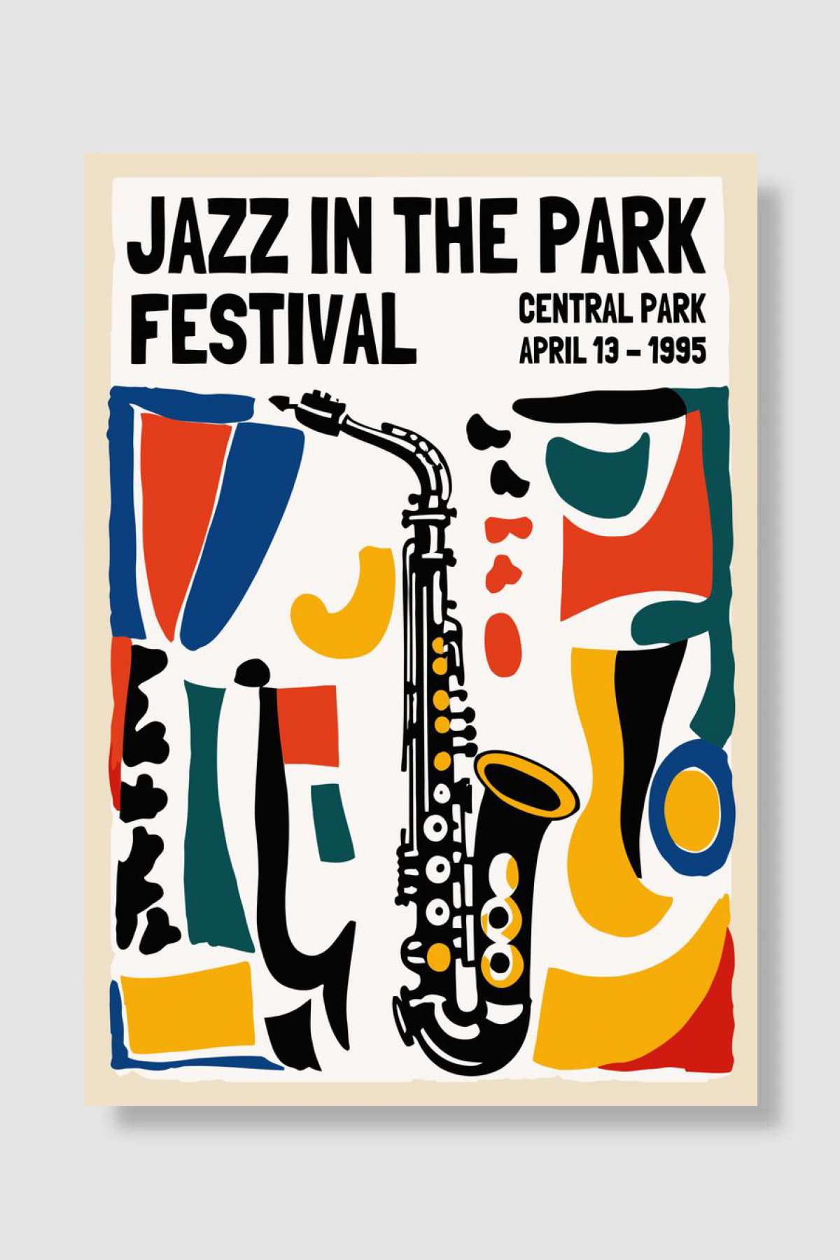 1995 Jazz In The Park Müzik Poster Çerçevesiz Yüksek Kalite Müzik Afiş Duvar Poster - En İyi Fiyatlarla