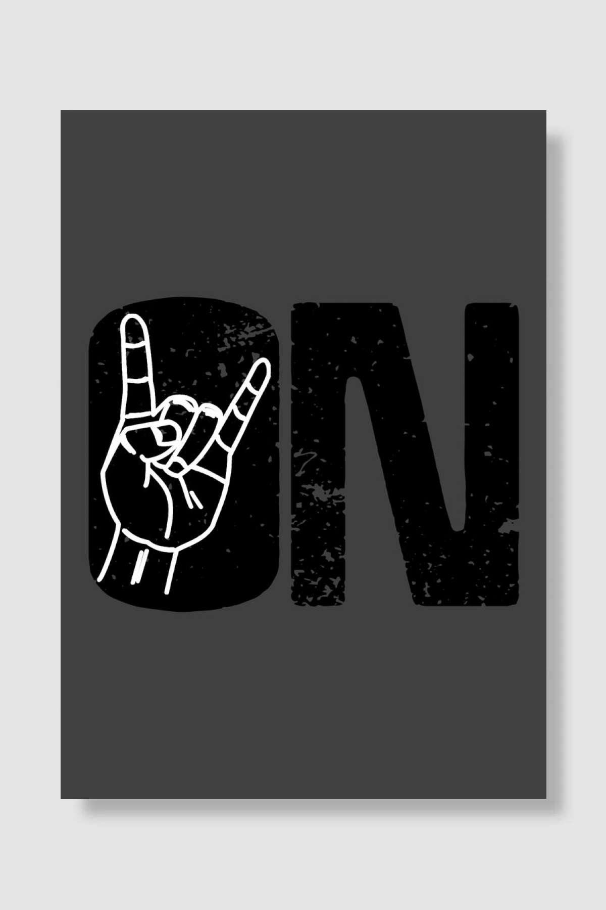 Lets Rock On Müzik Poster Çerçevesiz Yüksek Kalite Müzik Afiş Duvar Poster