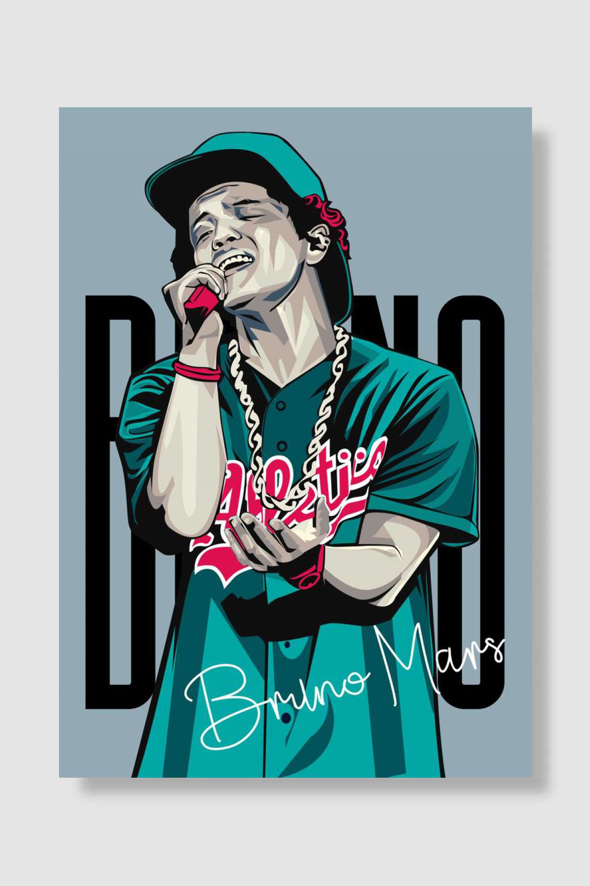 Bruno Mars Müzik Poster Çerçevesiz Yüksek Kalite Müzik Afiş Duvar Poster