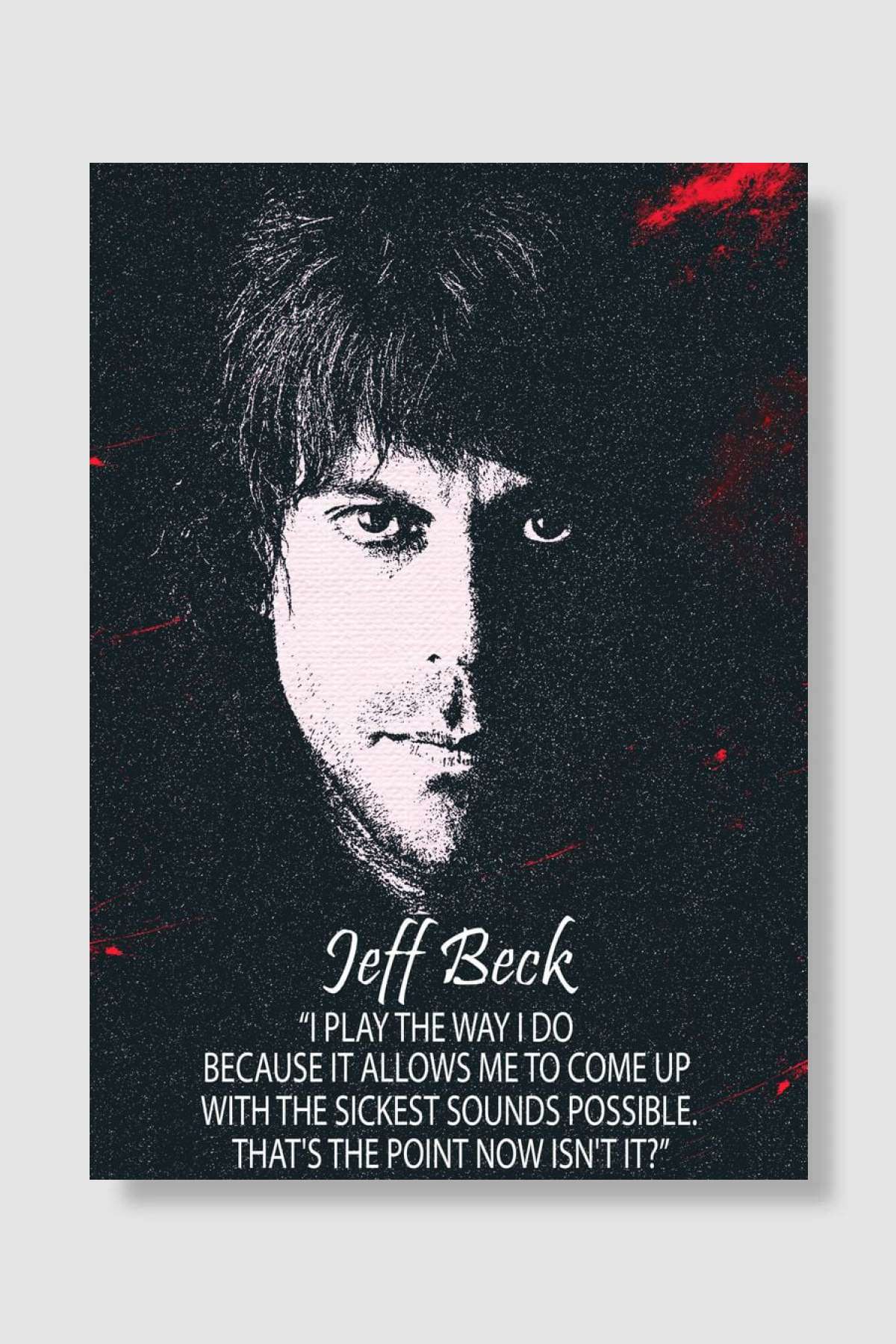 Jeff Beck Müzik Poster Çerçevesiz Yüksek Kalite Müzik Afiş Duvar Poster