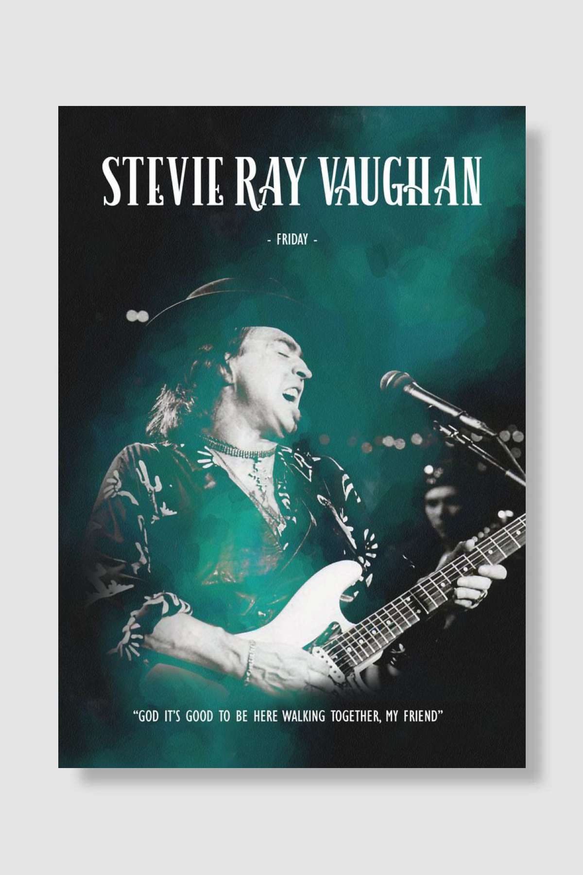 Stevie Ray Vaughan Müzik Poster Çerçevesiz Yüksek Kalite Müzik Afiş Duvar Poster