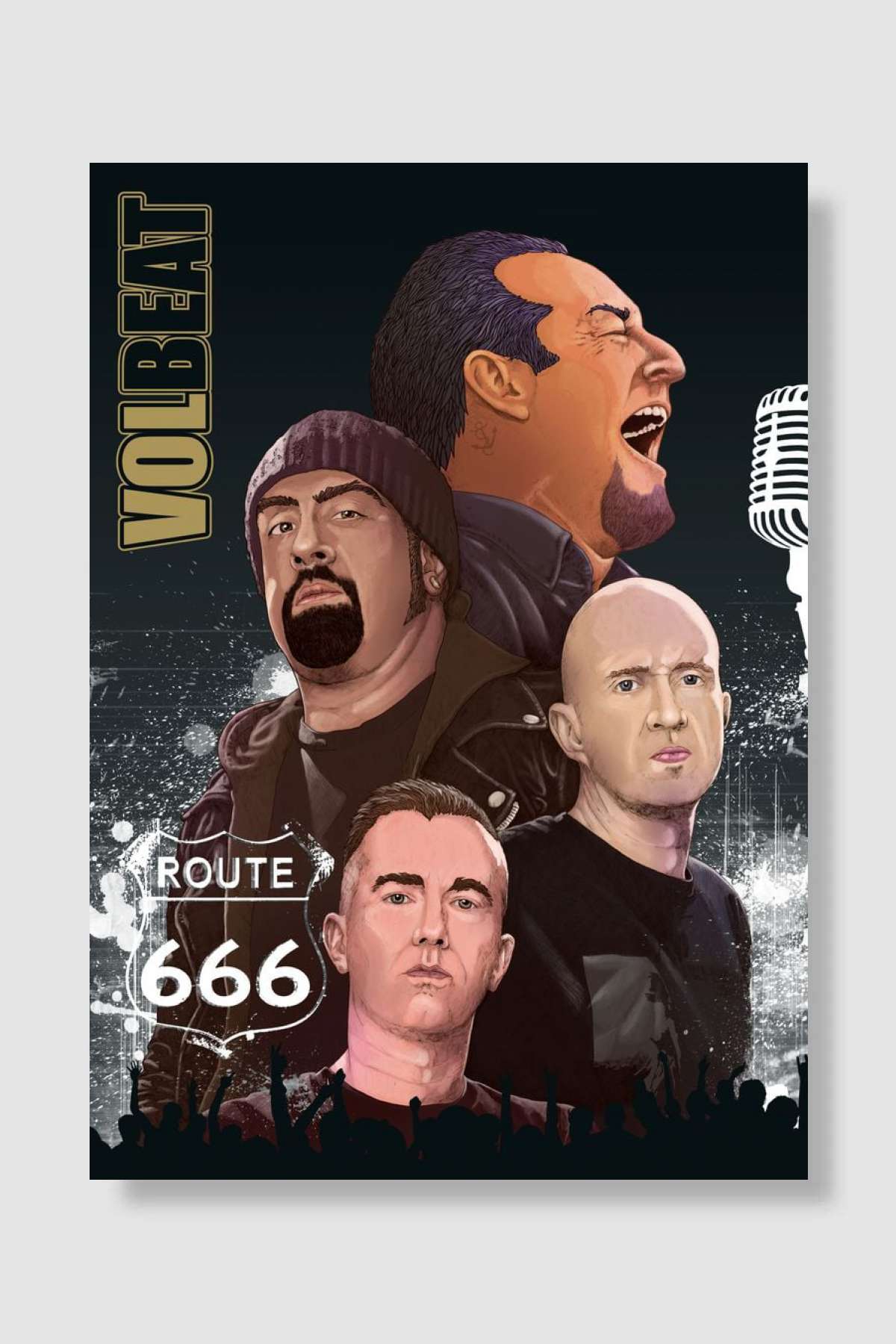 Volbeat Müzik Poster Çerçevesiz Yüksek Kalite Müzik Afiş Duvar Poster