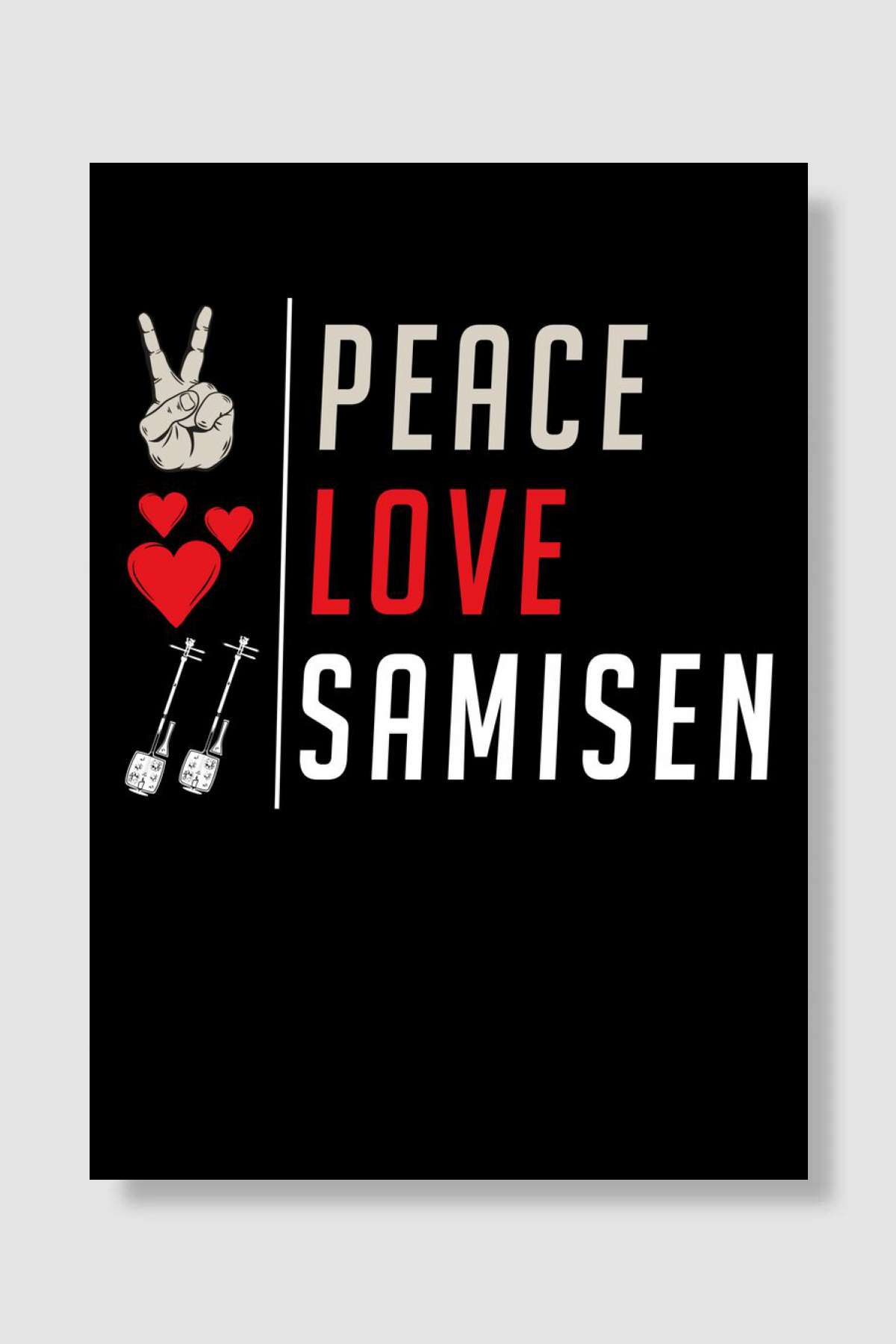 Samisen Musical Instrument Müzik Poster Çerçevesiz Yüksek Kalite Müzik Afiş Duvar Poster