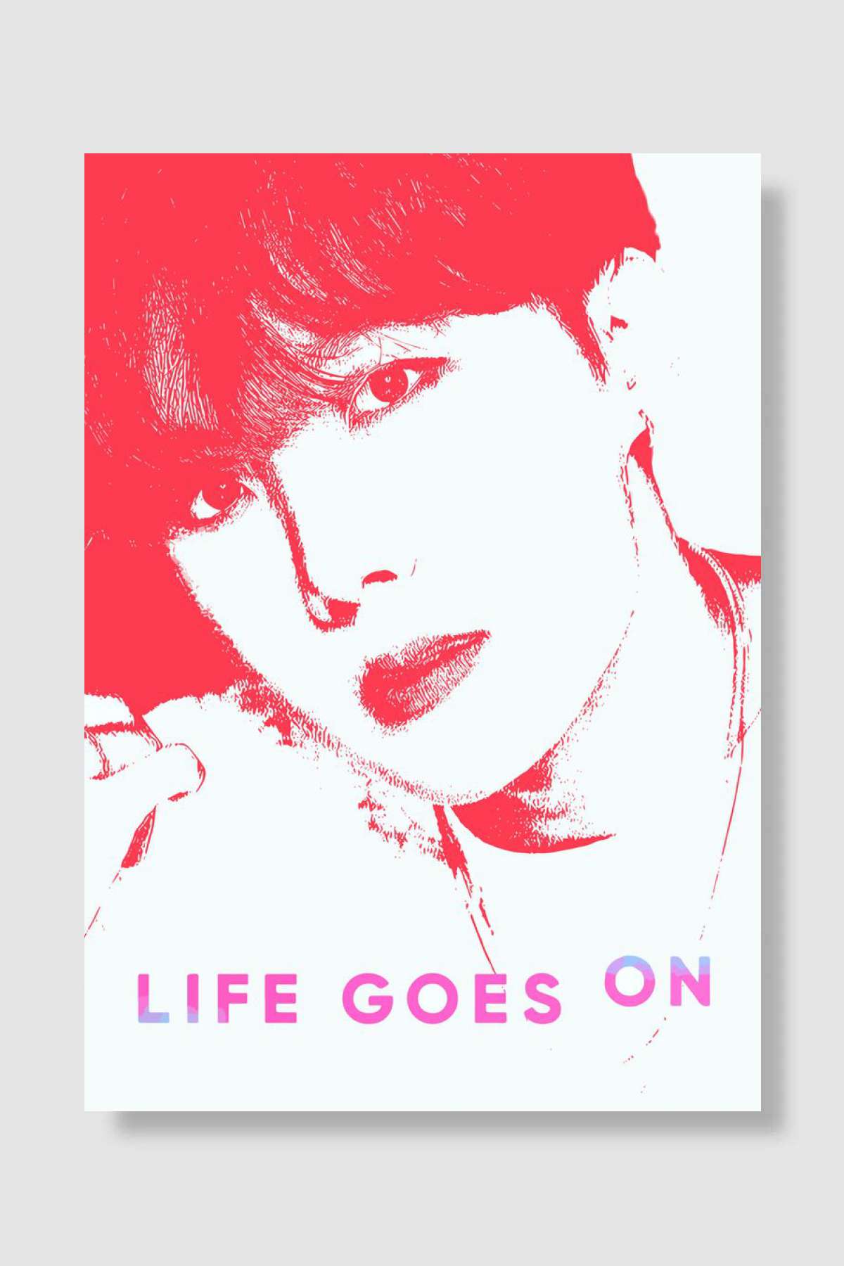 BTS Life Goes On Müzik Poster Çerçevesiz Yüksek Kalite Müzik Afiş Duvar Poster