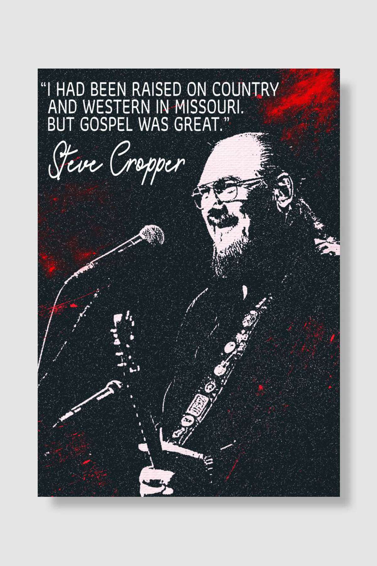 Steve Cropper Müzik Poster Çerçevesiz Yüksek Kalite Müzik Afiş Duvar Poster