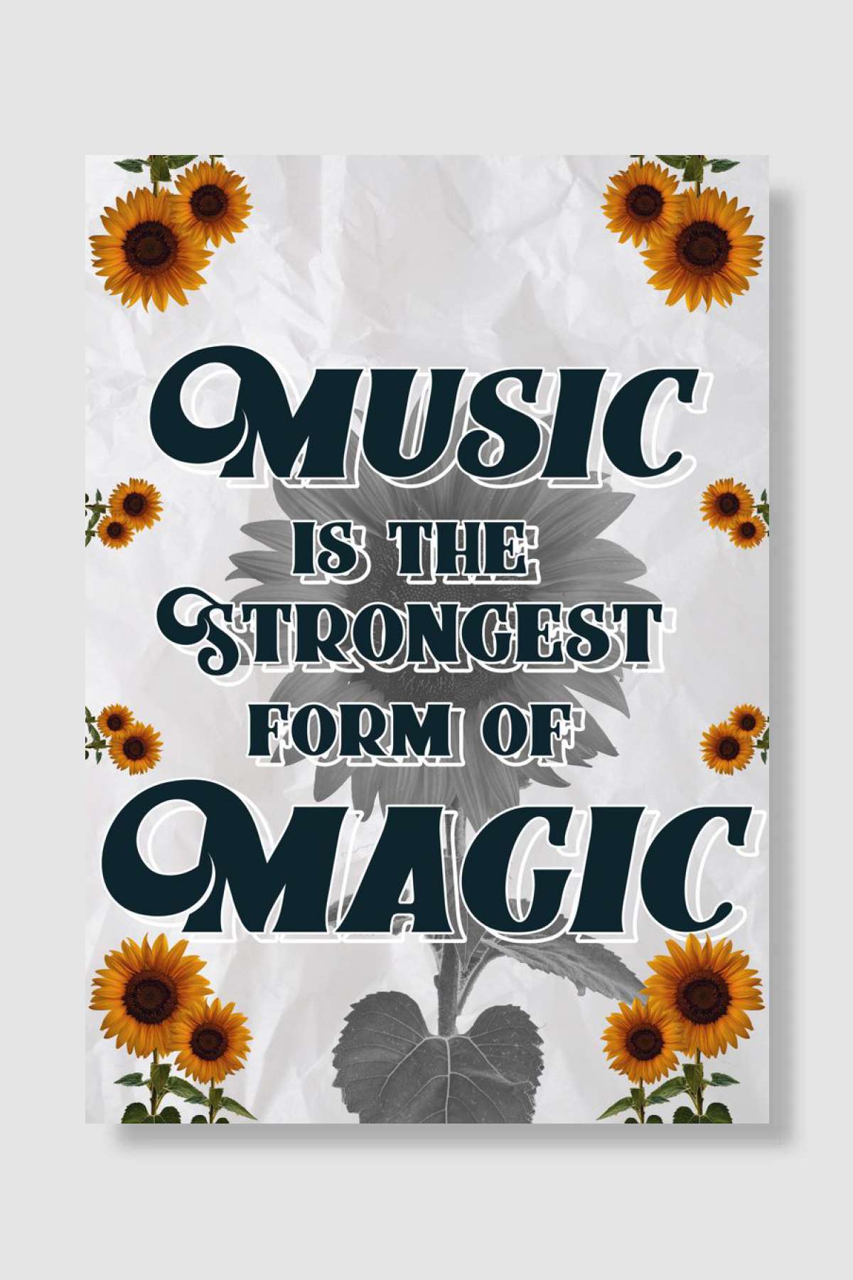 Music Is The Strongest Müzik Poster Çerçevesiz Yüksek Kalite Müzik Afiş Duvar Poster