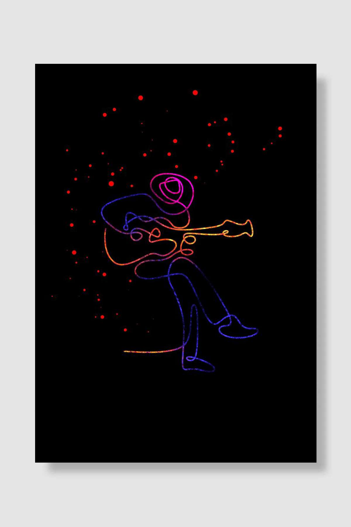 Guitarist Müzik Poster Çerçevesiz Yüksek Kalite Müzik Afiş Duvar Poster