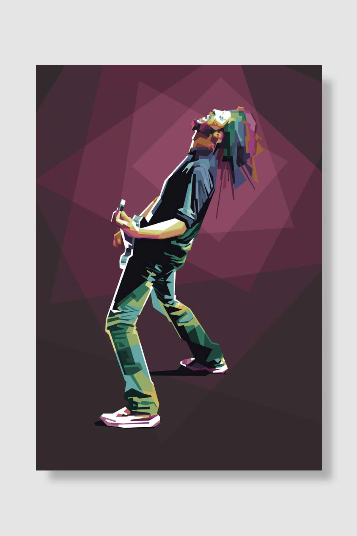 Keep on rockin Müzik Poster Çerçevesiz Yüksek Kalite Müzik Afiş Duvar Poster