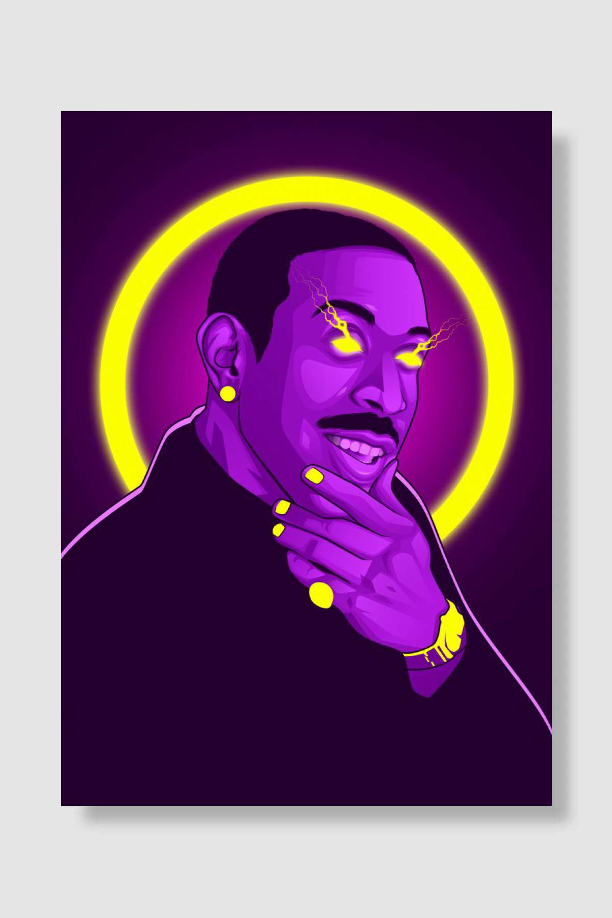 Ludacris Neon Müzik Poster Çerçevesiz Yüksek Kalite Müzik Afiş Duvar Poster