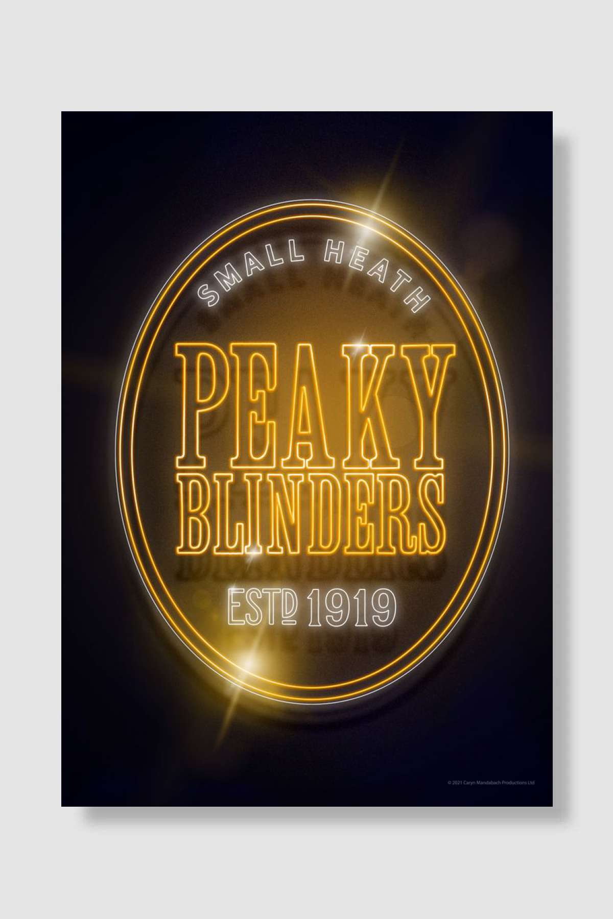 Peaky Blinders Gold Neon Müzik Poster Çerçevesiz Yüksek Kalite Müzik Afiş Duvar Poster