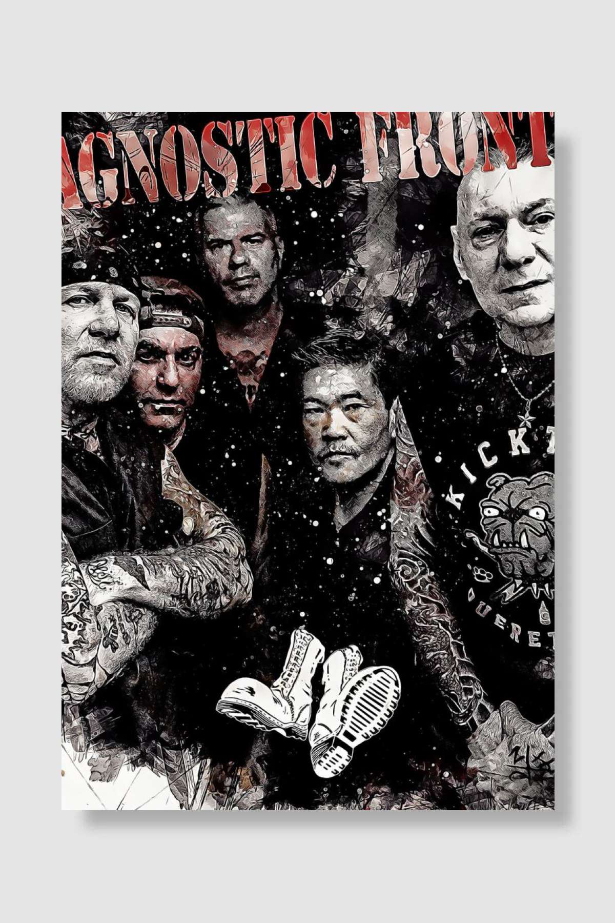 Agnostic Front Müzik Poster Çerçevesiz Yüksek Kalite Müzik Afiş Duvar Poster