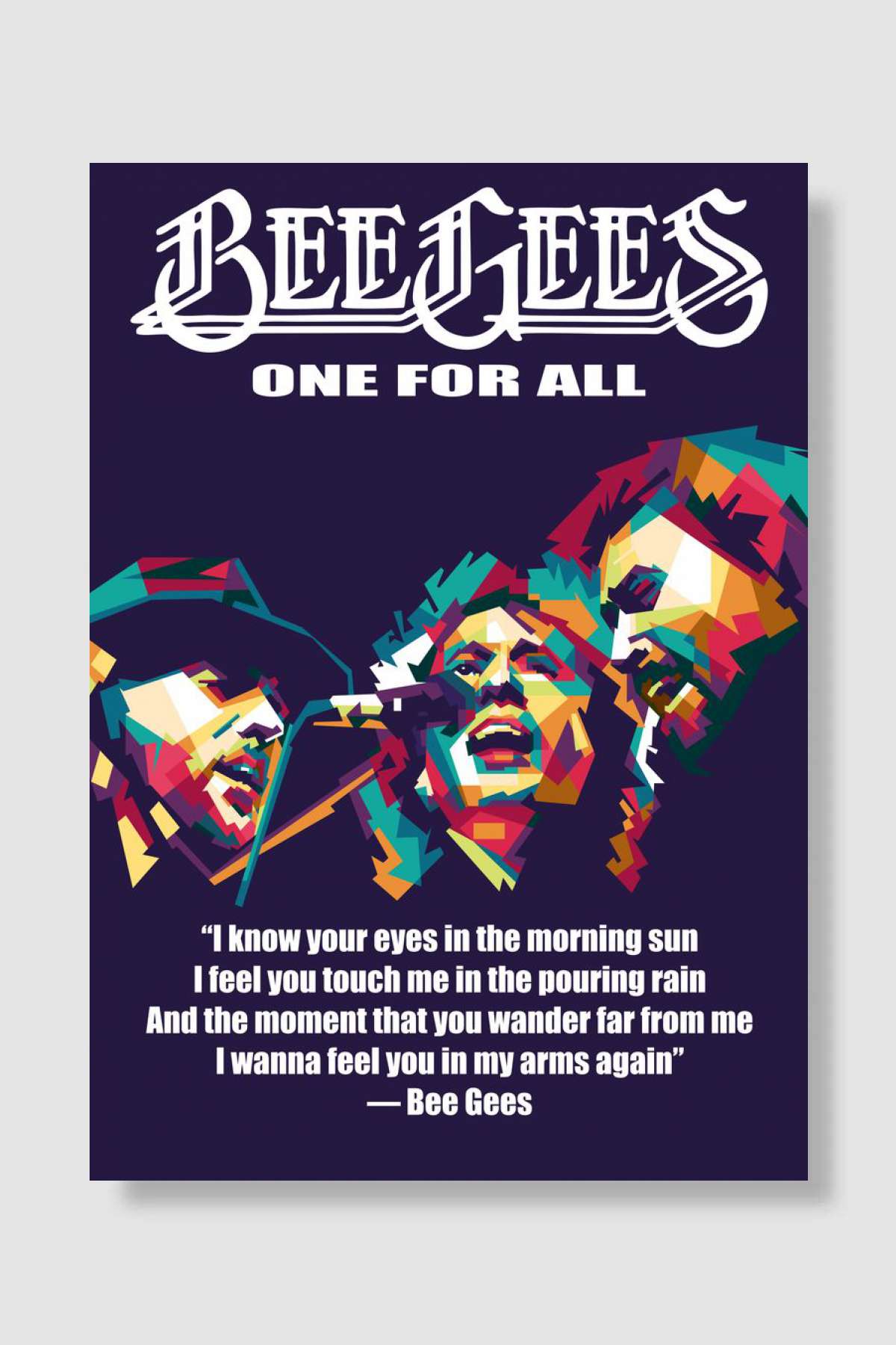 Bee Gees Müzik Poster Çerçevesiz Yüksek Kalite Müzik Afiş Duvar Poster