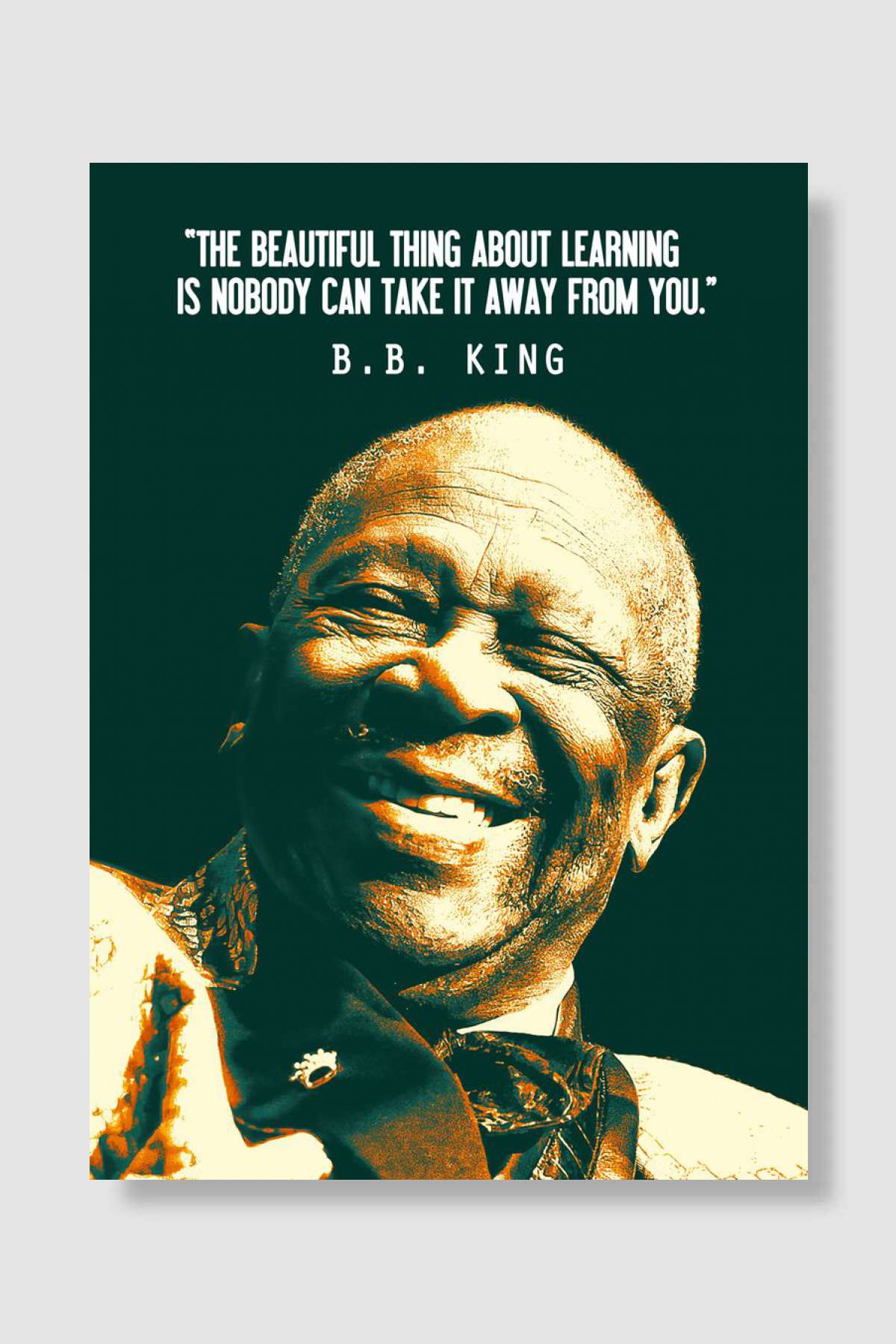 BB King Müzik Poster Çerçevesiz Yüksek Kalite Müzik Afiş Duvar Poster