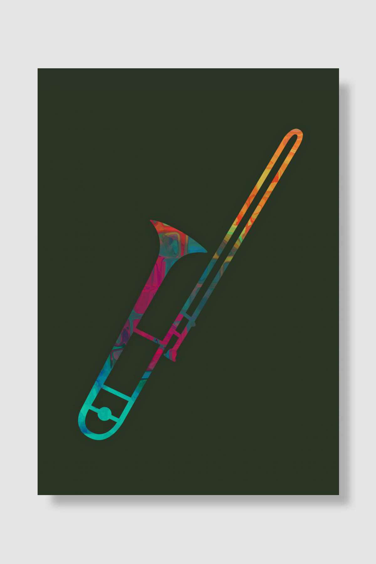 Trombone Müzik Poster Çerçevesiz Yüksek Kalite Müzik Afiş Duvar Poster - En İyi Fiyatlarla