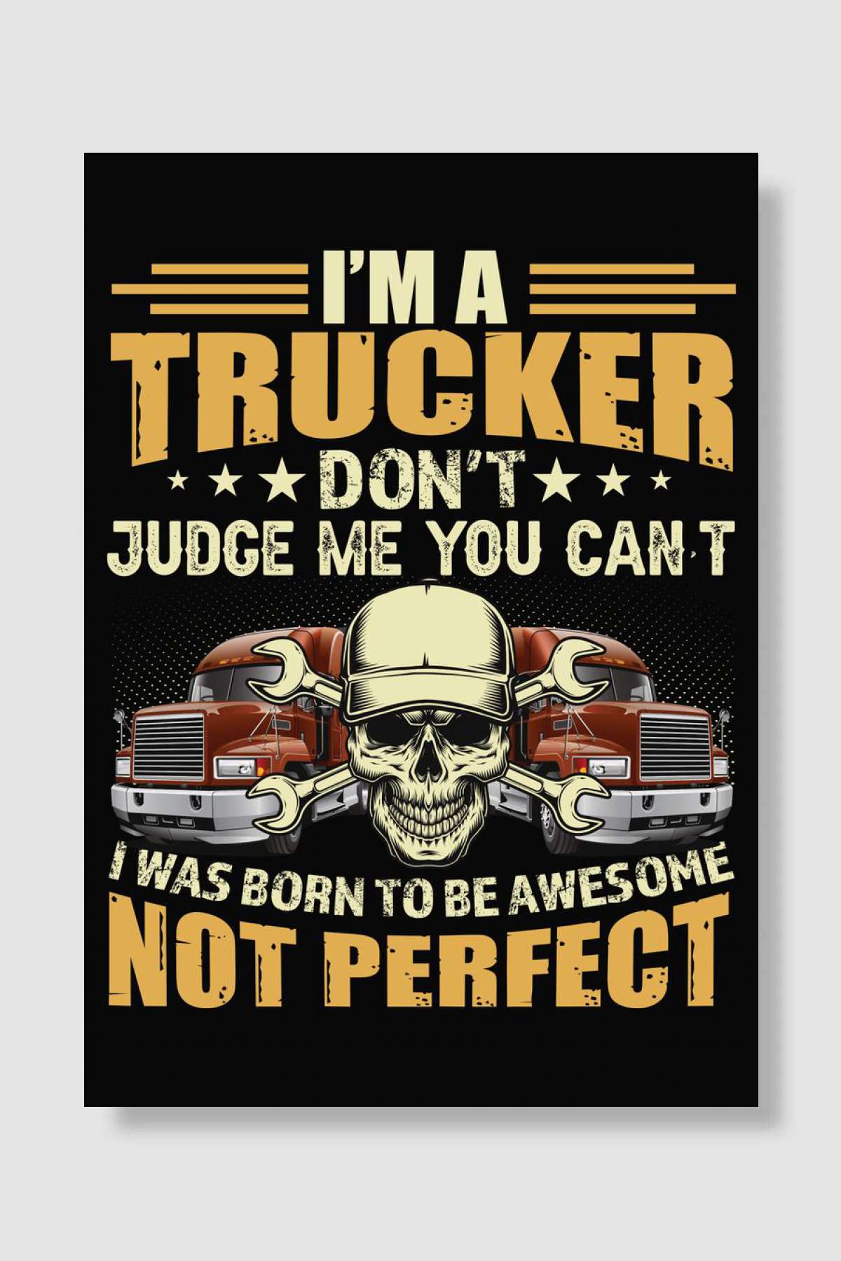 Trucker Truck Driver Truck Müzik Poster Çerçevesiz Yüksek Kalite Müzik Afiş Duvar Poster