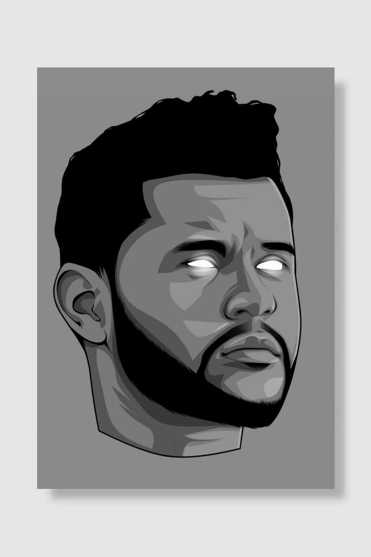 the weeknd grayscale Müzik Poster Çerçevesiz Yüksek Kalite Müzik Afiş Duvar Poster