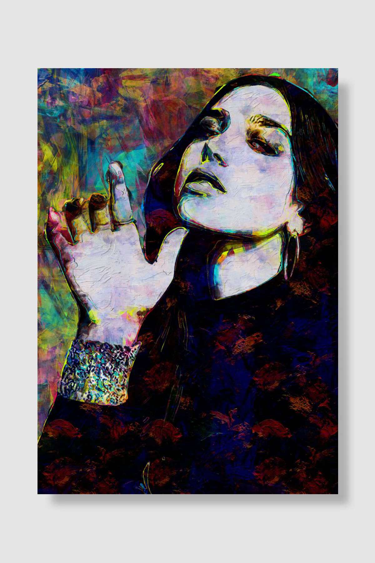 Dua Lipa Müzik Poster Çerçevesiz Yüksek Kalite Müzik Afiş Duvar Poster