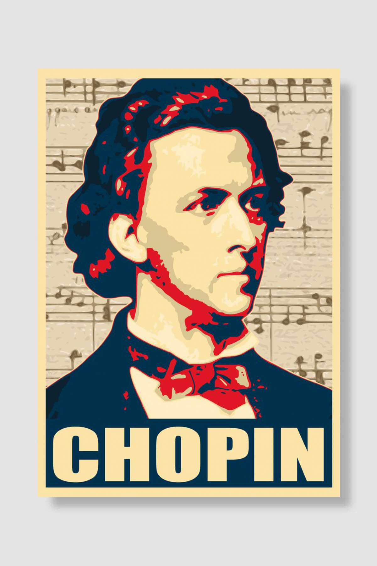 Frederic Chopin Müzik Poster Çerçevesiz Yüksek Kalite Müzik Afiş Duvar Poster