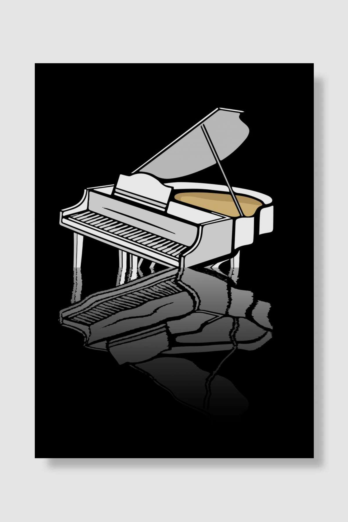 Artistic Grand Piano Gift Müzik Poster Çerçevesiz Yüksek Kalite Müzik Afiş Duvar Poster