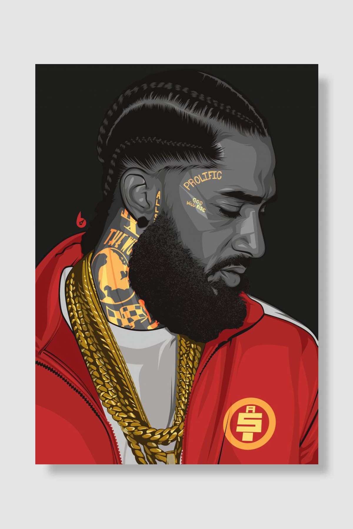 Nipsey Hussle Müzik Poster Çerçevesiz Yüksek Kalite Müzik Afiş Duvar Poster