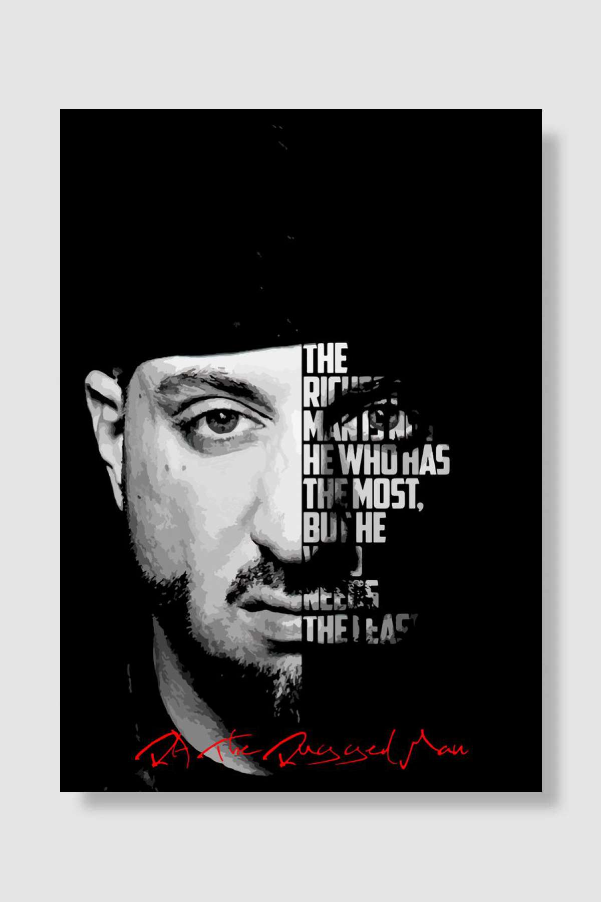 RA The Rugged Man Müzik Poster Çerçevesiz Yüksek Kalite Müzik Afiş Duvar Poster