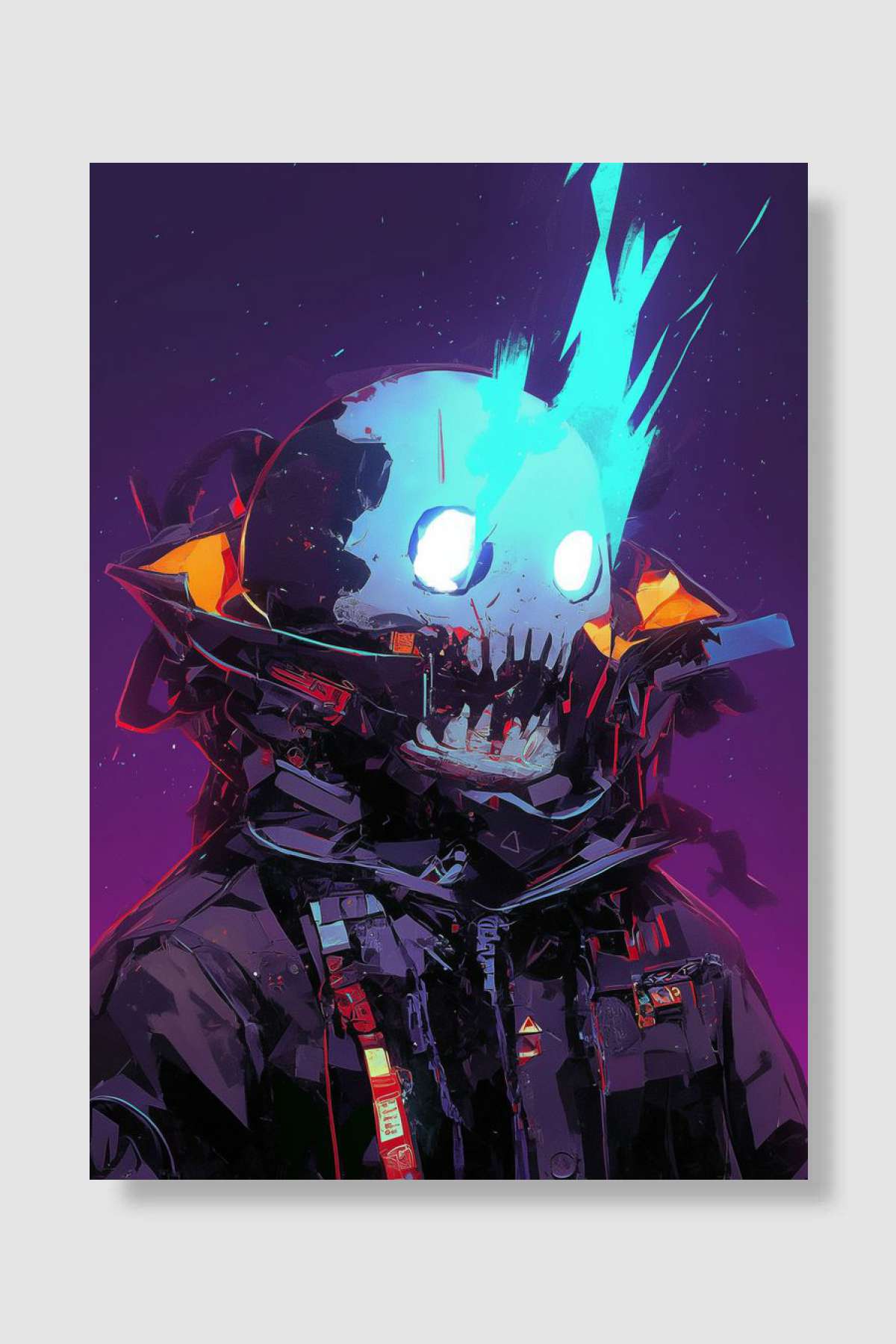 Skull Mask Punk Müzik Poster Çerçevesiz Yüksek Kalite Müzik Afiş Duvar Poster