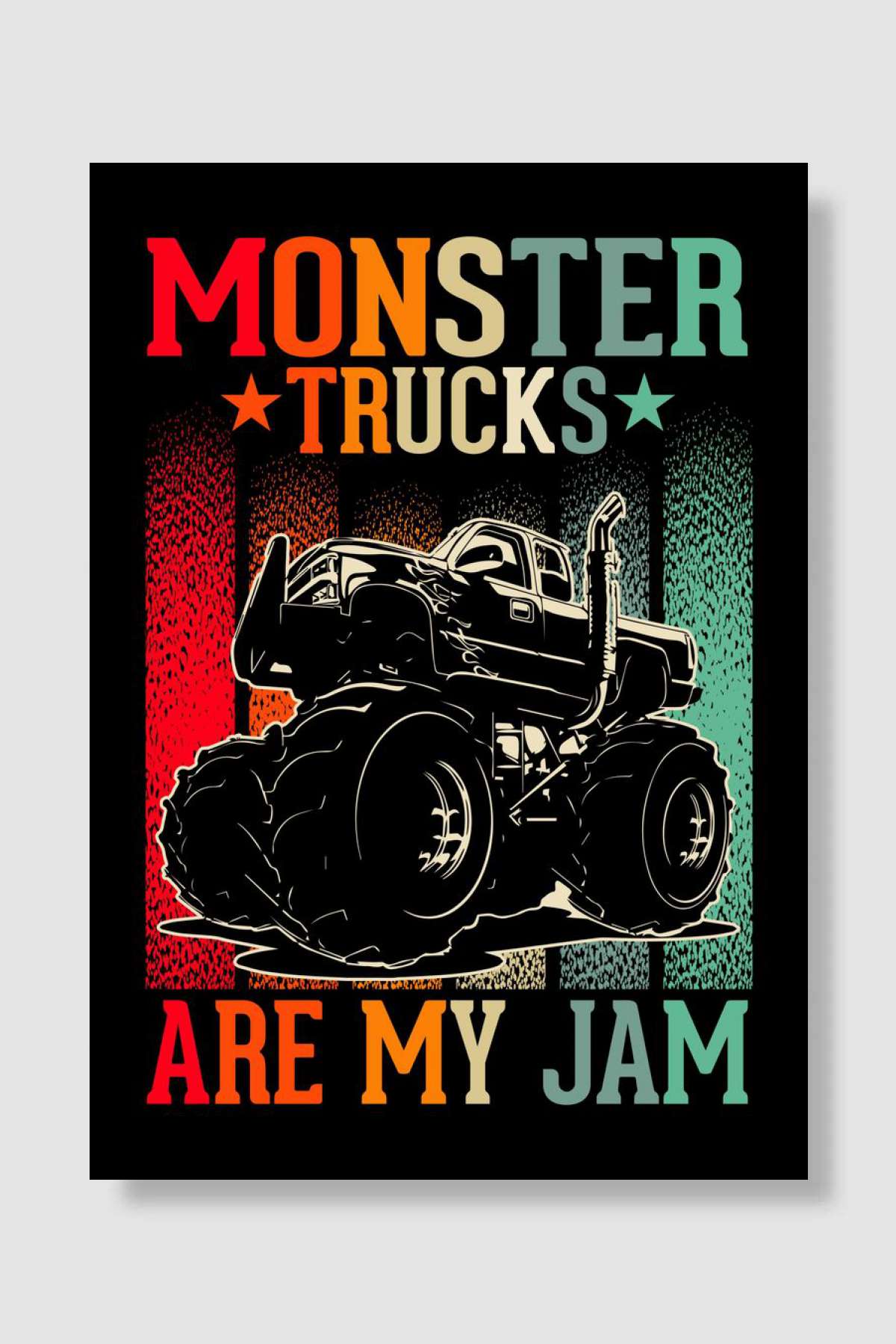 Monster Trucks Boys Girls Müzik Poster Çerçevesiz Yüksek Kalite Müzik Afiş Duvar Poster