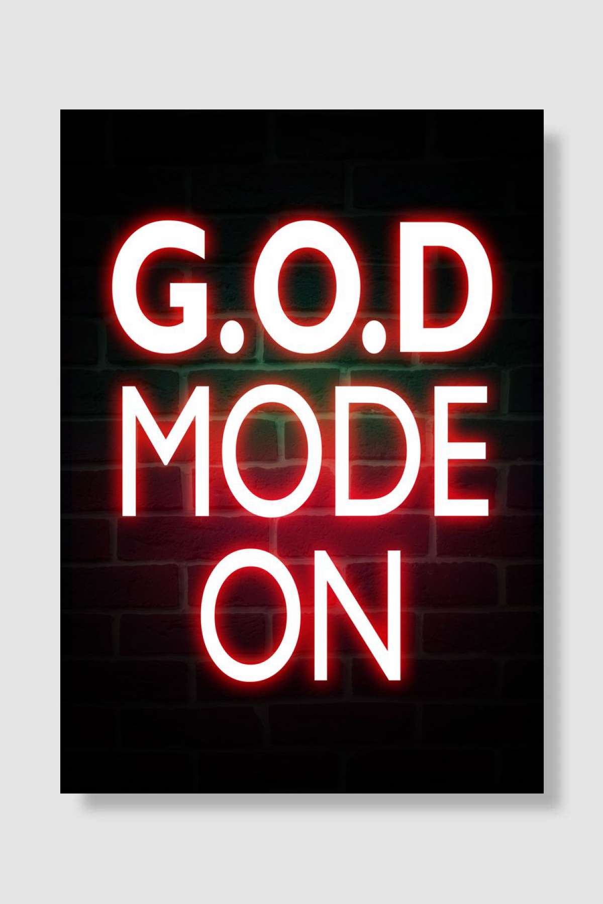God Mode On Müzik Poster Çerçevesiz Yüksek Kalite Müzik Afiş Duvar Poster