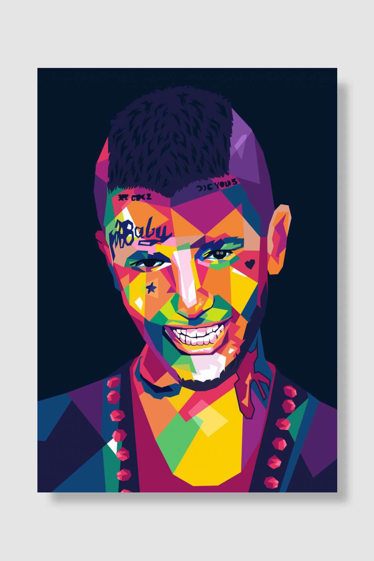 Lil peep pop art Müzik Poster Çerçevesiz Yüksek Kalite Müzik Afiş Duvar Poster