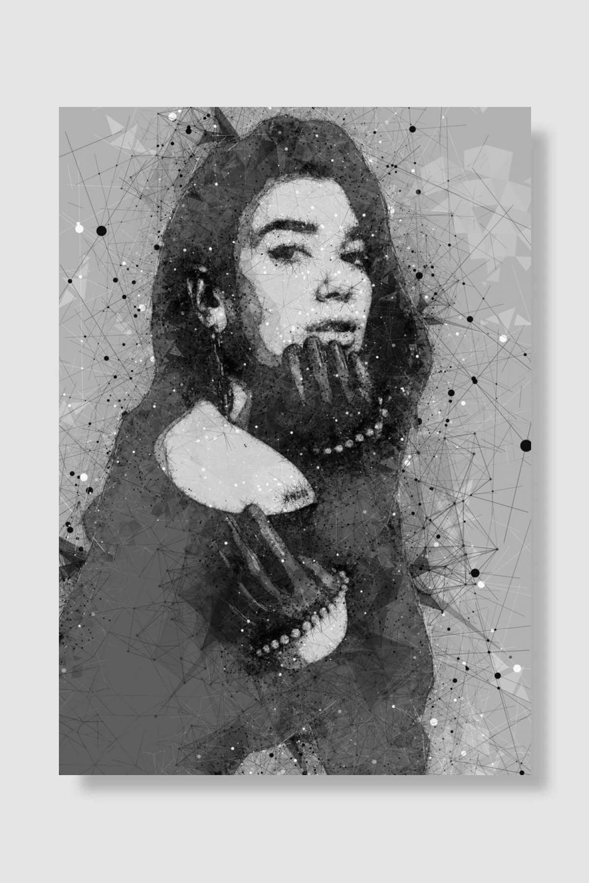 Dua Lipa Müzik Poster Çerçevesiz Yüksek Kalite Müzik Afiş Duvar Poster