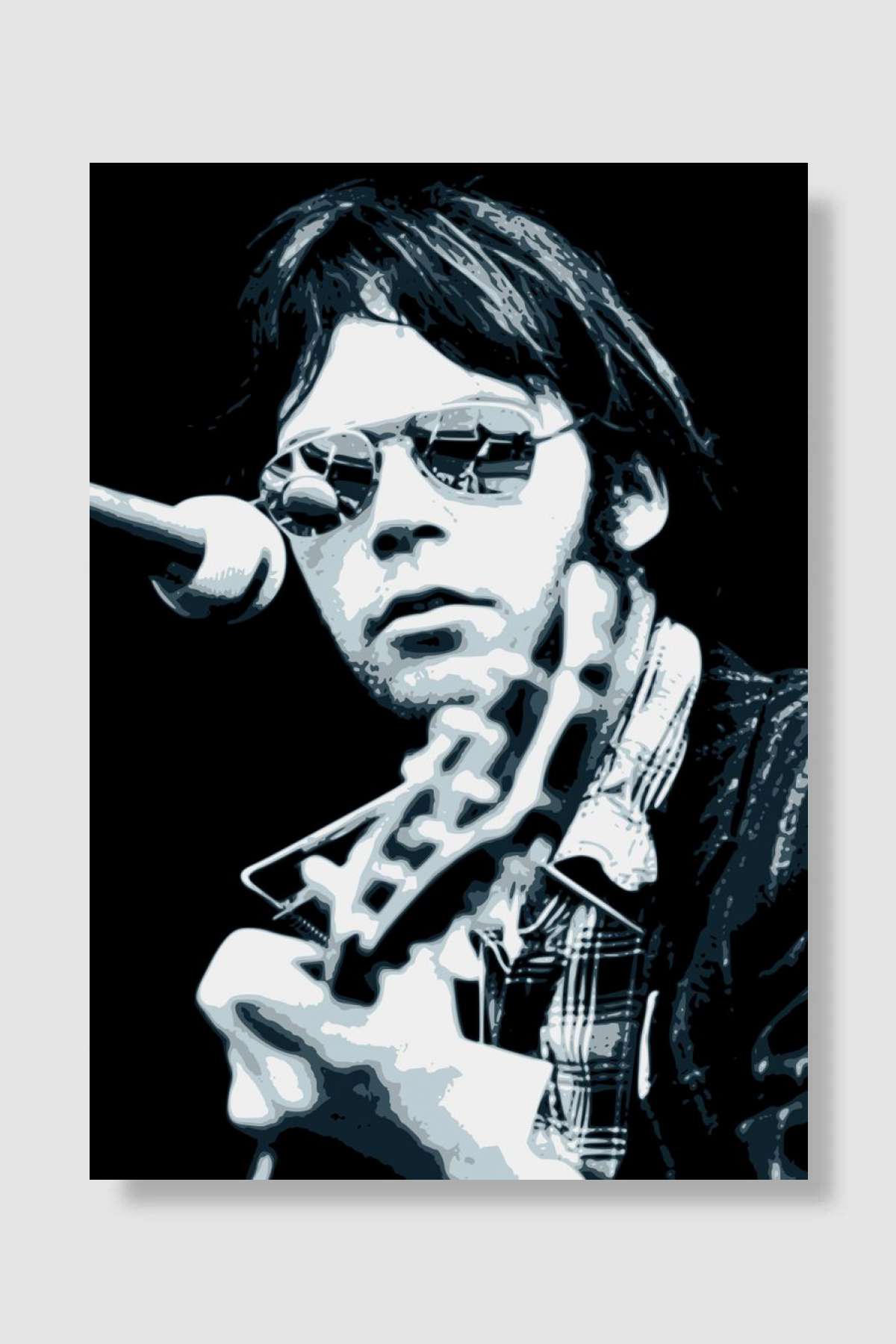 Neil Young Müzik Poster Çerçevesiz Yüksek Kalite Müzik Afiş Duvar Poster