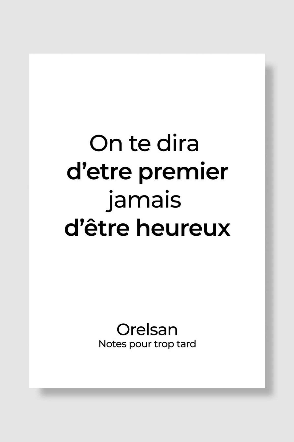 Orelsan affiche poster Müzik Poster Çerçevesiz Yüksek Kalite Müzik Afiş Duvar Poster