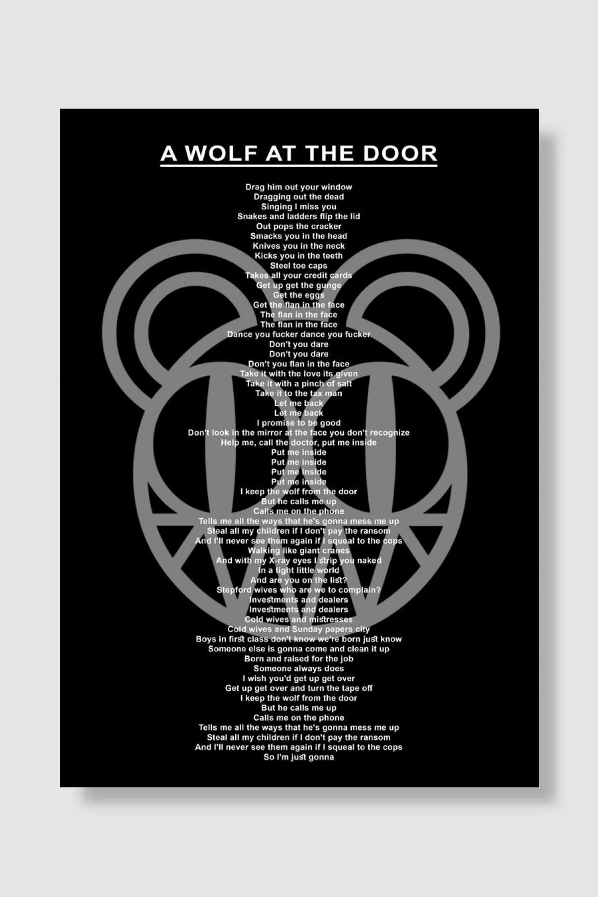 Lyric radiohead Müzik Poster Çerçevesiz Yüksek Kalite Müzik Afiş Duvar Poster - En İyi Fiyatlarla