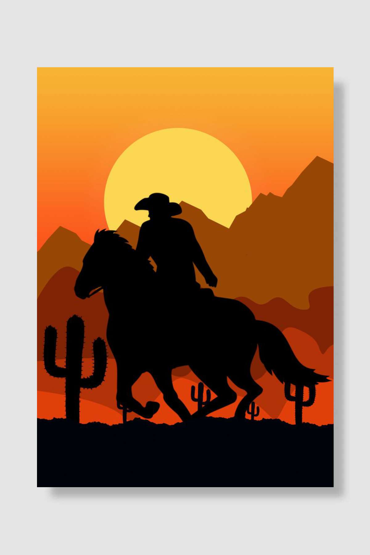 cowboy poster Müzik Poster Çerçevesiz Yüksek Kalite Müzik Afiş Duvar Poster