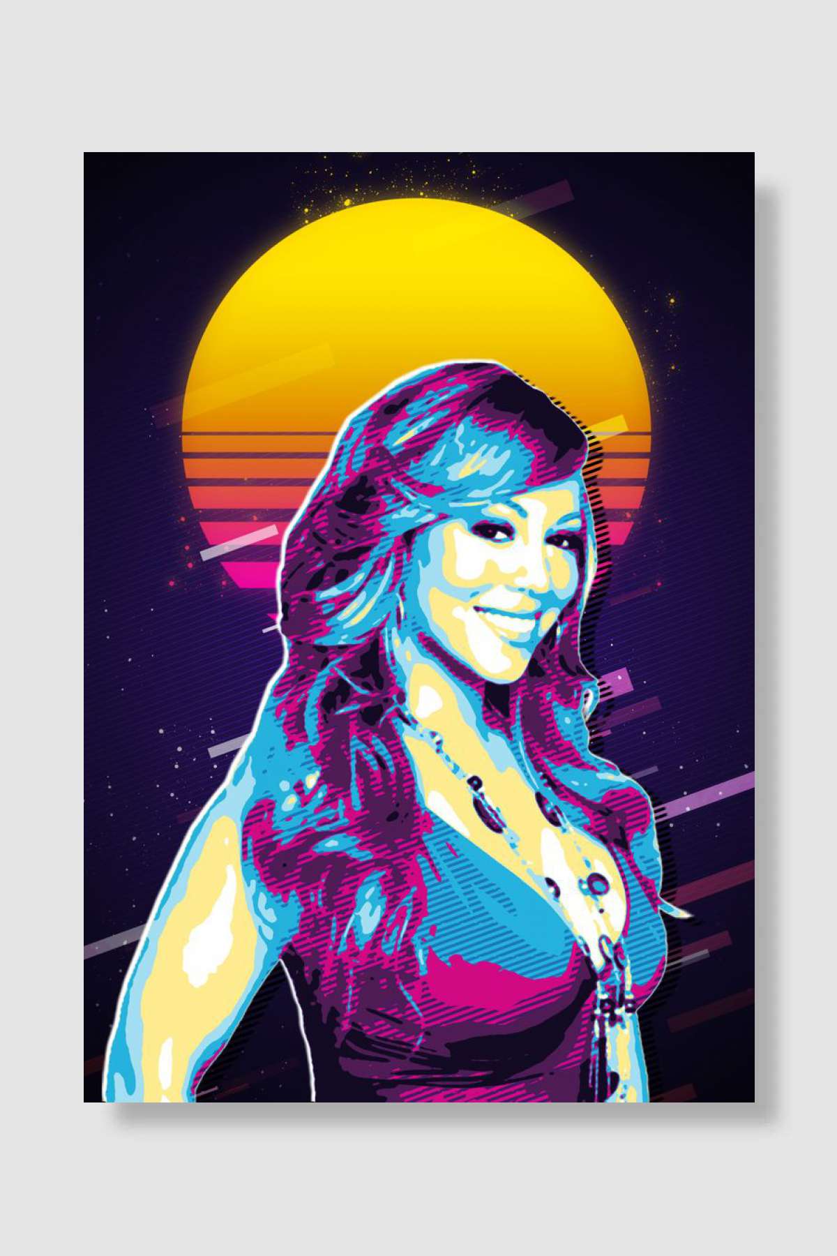 Mariah Carey Müzik Poster Çerçevesiz Yüksek Kalite Müzik Afiş Duvar Poster