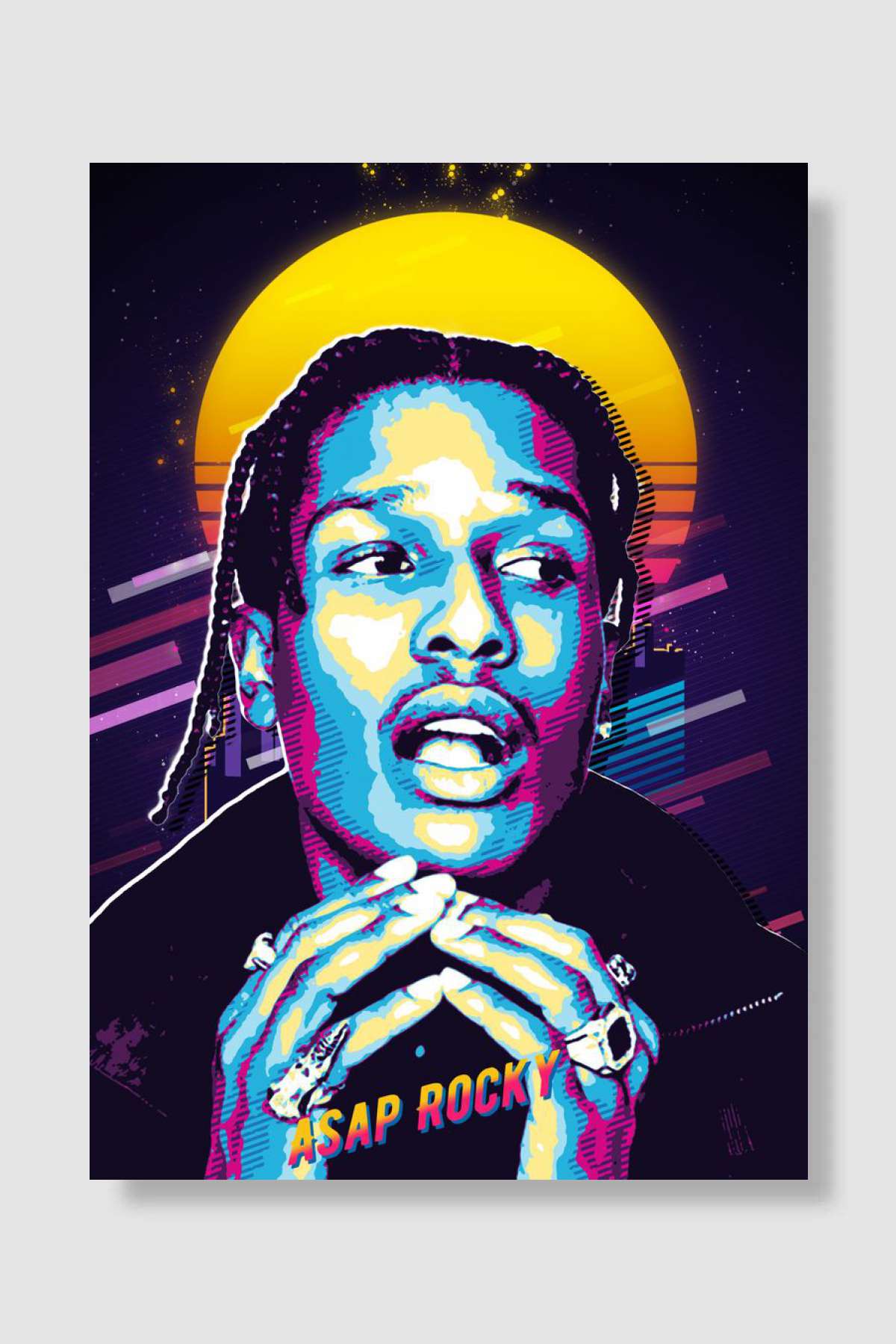 ASAP Rocky Müzik Poster Çerçevesiz Yüksek Kalite Müzik Afiş Duvar Poster