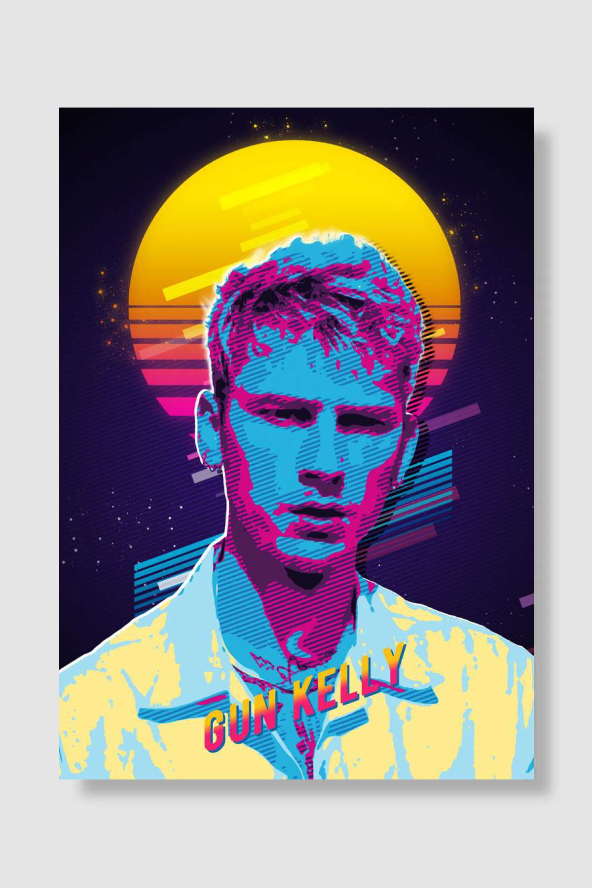 Gun Kelly Müzik Poster Çerçevesiz Yüksek Kalite Müzik Afiş Duvar Poster