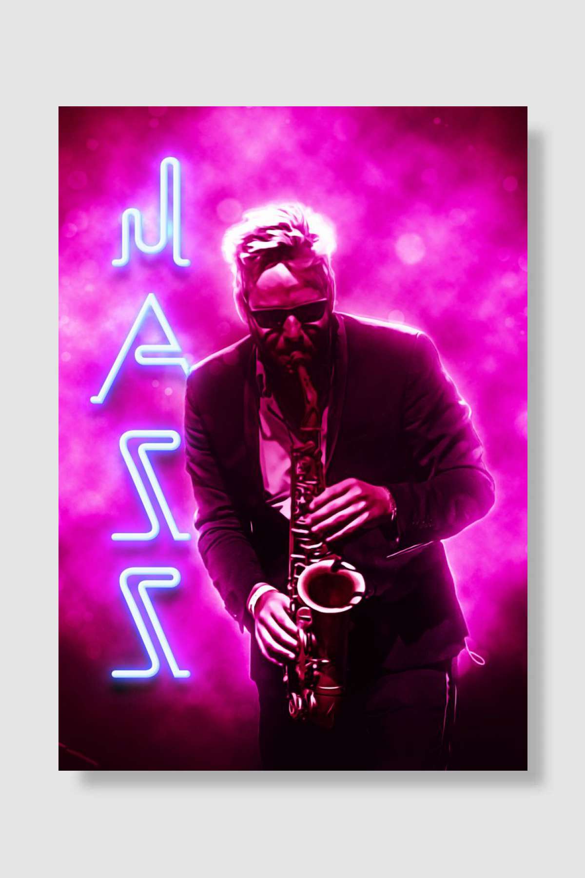 Saxophone Müzik Poster Çerçevesiz Yüksek Kalite Müzik Afiş Duvar Poster