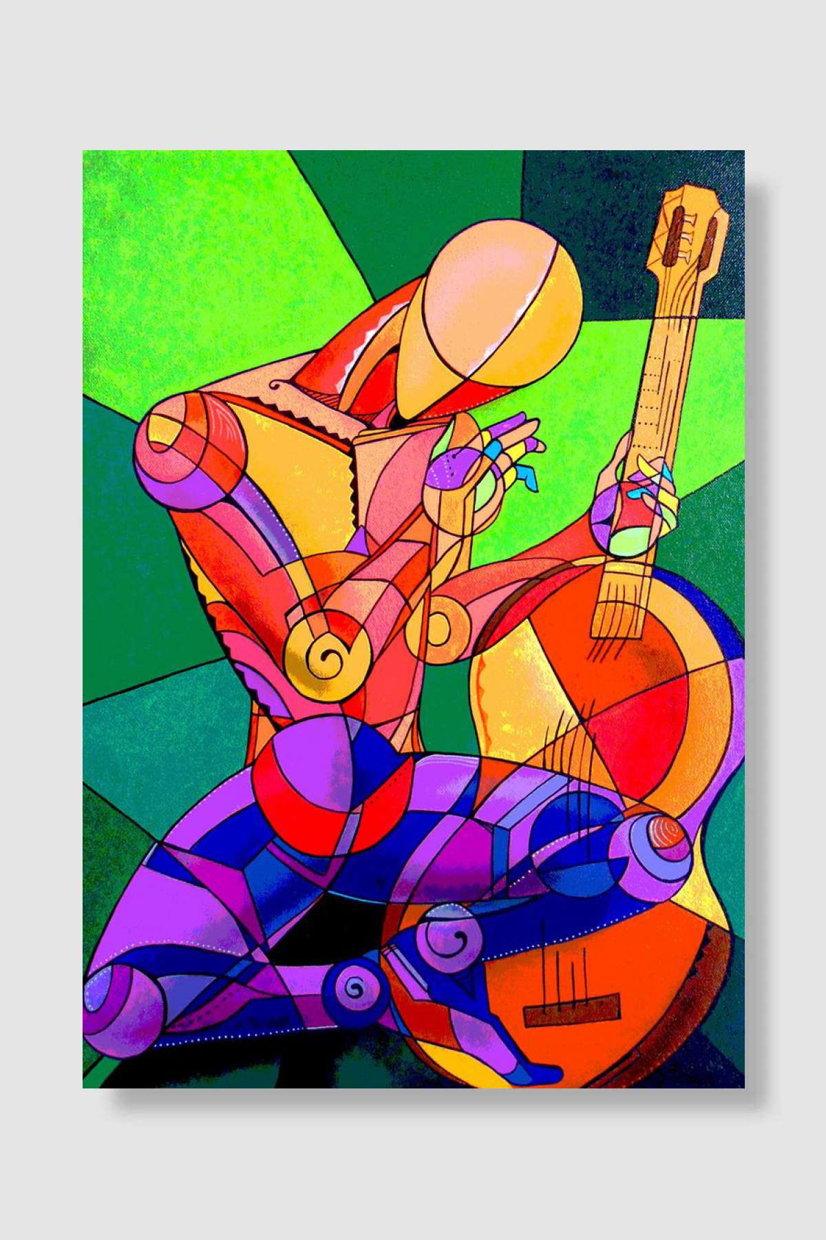Guitar musician Müzik Poster Çerçevesiz Yüksek Kalite Müzik Afiş Duvar Poster