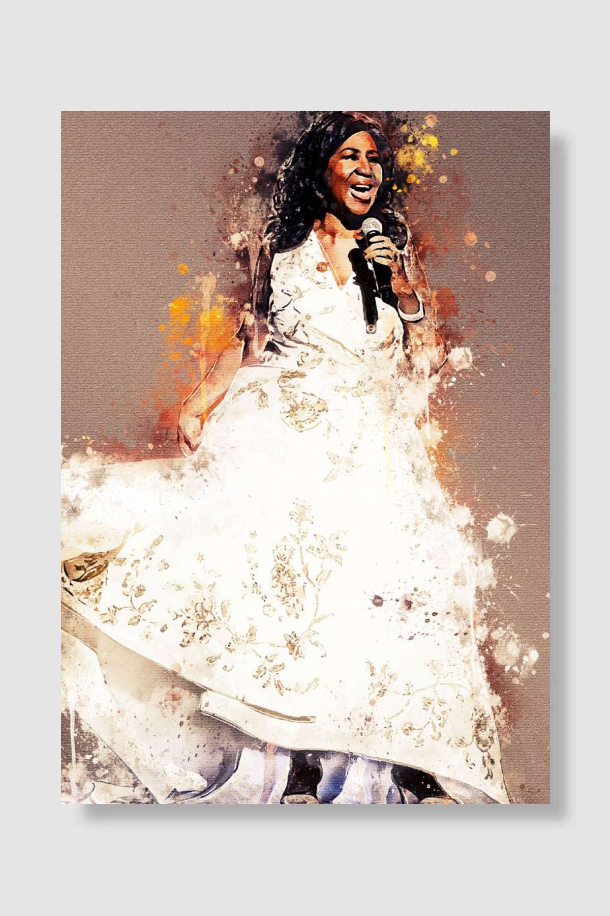 Aretha Franklin Müzik Poster Çerçevesiz Yüksek Kalite Müzik Afiş Duvar Poster - En İyi Fiyatlarla