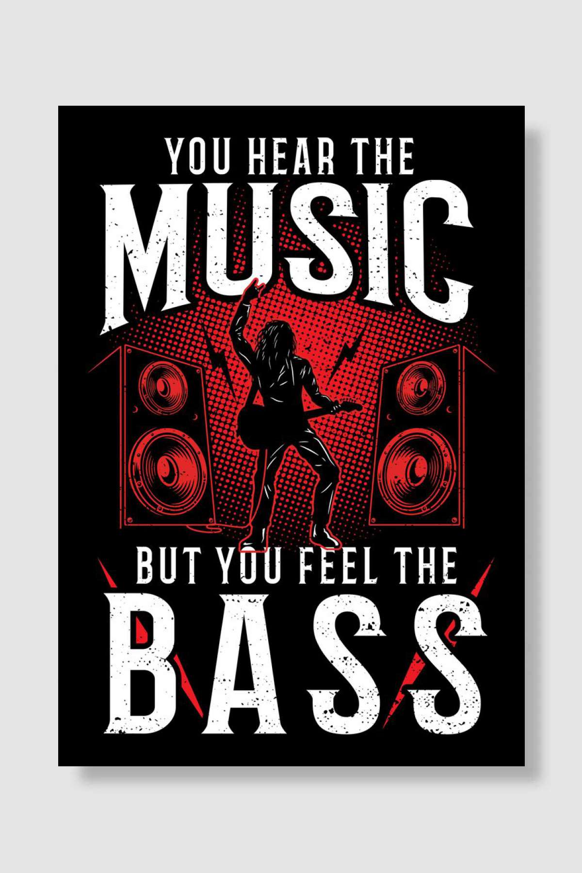 You Hear the Music But You Müzik Poster Çerçevesiz Yüksek Kalite Müzik Afiş Duvar Poster