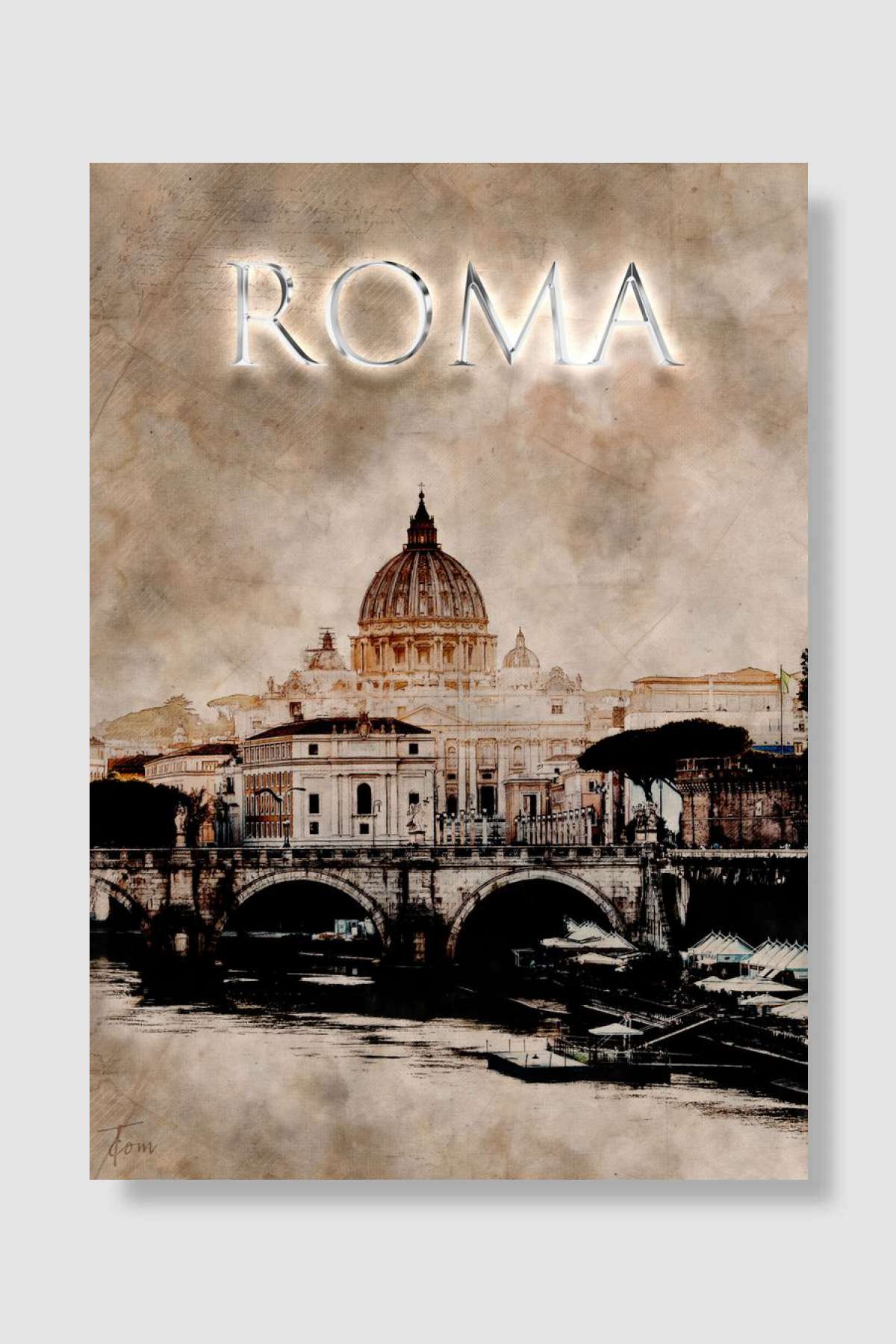 Roma Müzik Poster Çerçevesiz Yüksek Kalite Müzik Afiş Duvar Poster