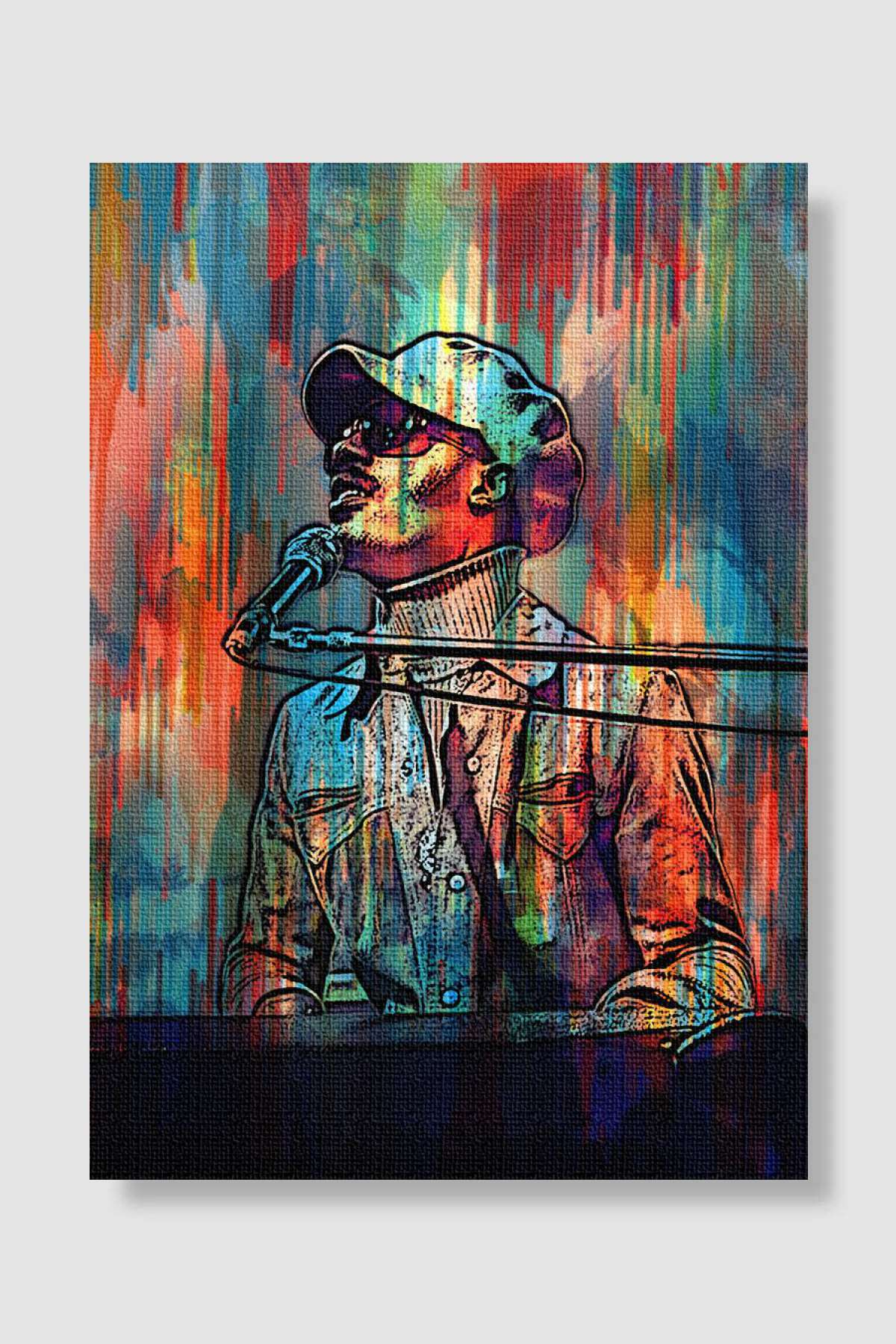 Stevie Wonder Müzik Poster Çerçevesiz Yüksek Kalite Müzik Afiş Duvar Poster - En İyi Fiyatlarla
