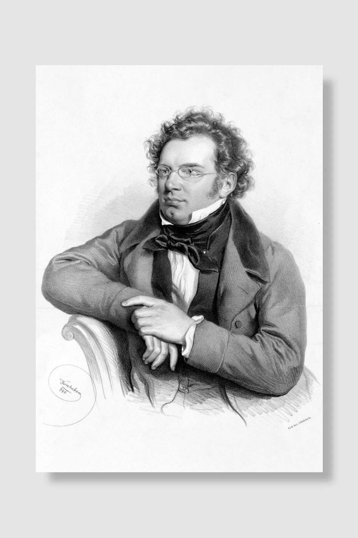 Franz Schubert Müzik Poster Çerçevesiz Yüksek Kalite Müzik Afiş Duvar Poster