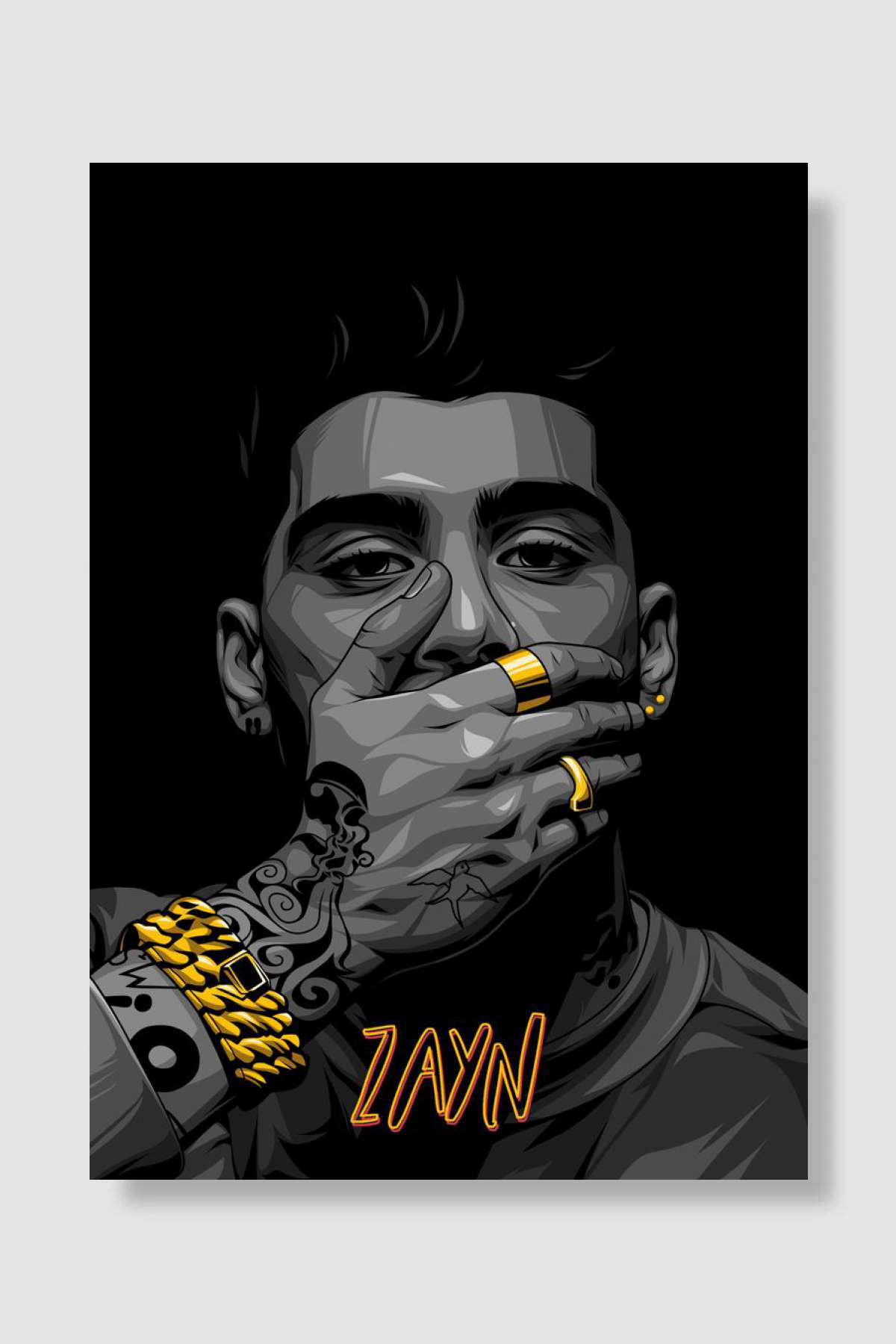 Zayn Malik Müzik Poster Çerçevesiz Yüksek Kalite Müzik Afiş Duvar Poster