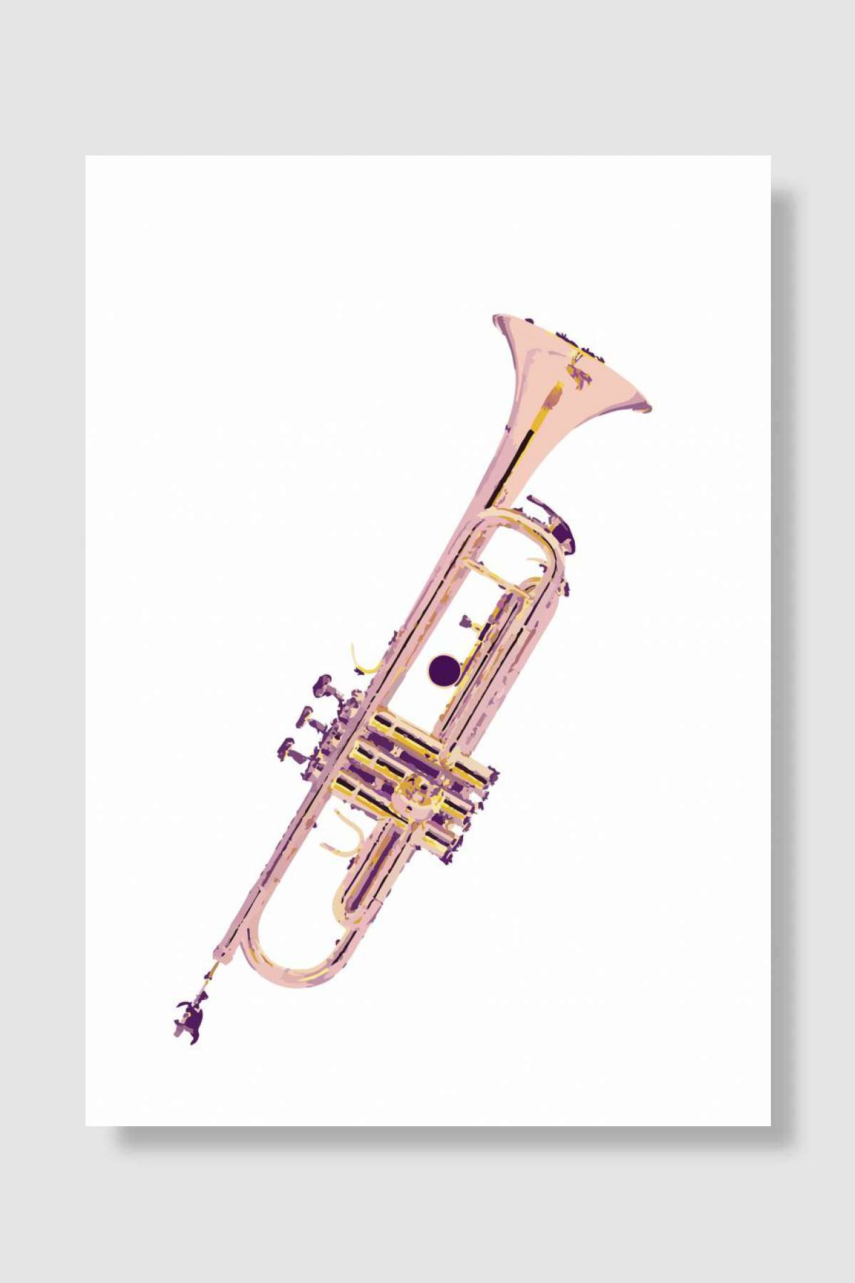 trumpet1 Müzik Poster Çerçevesiz Yüksek Kalite Müzik Afiş Duvar Poster