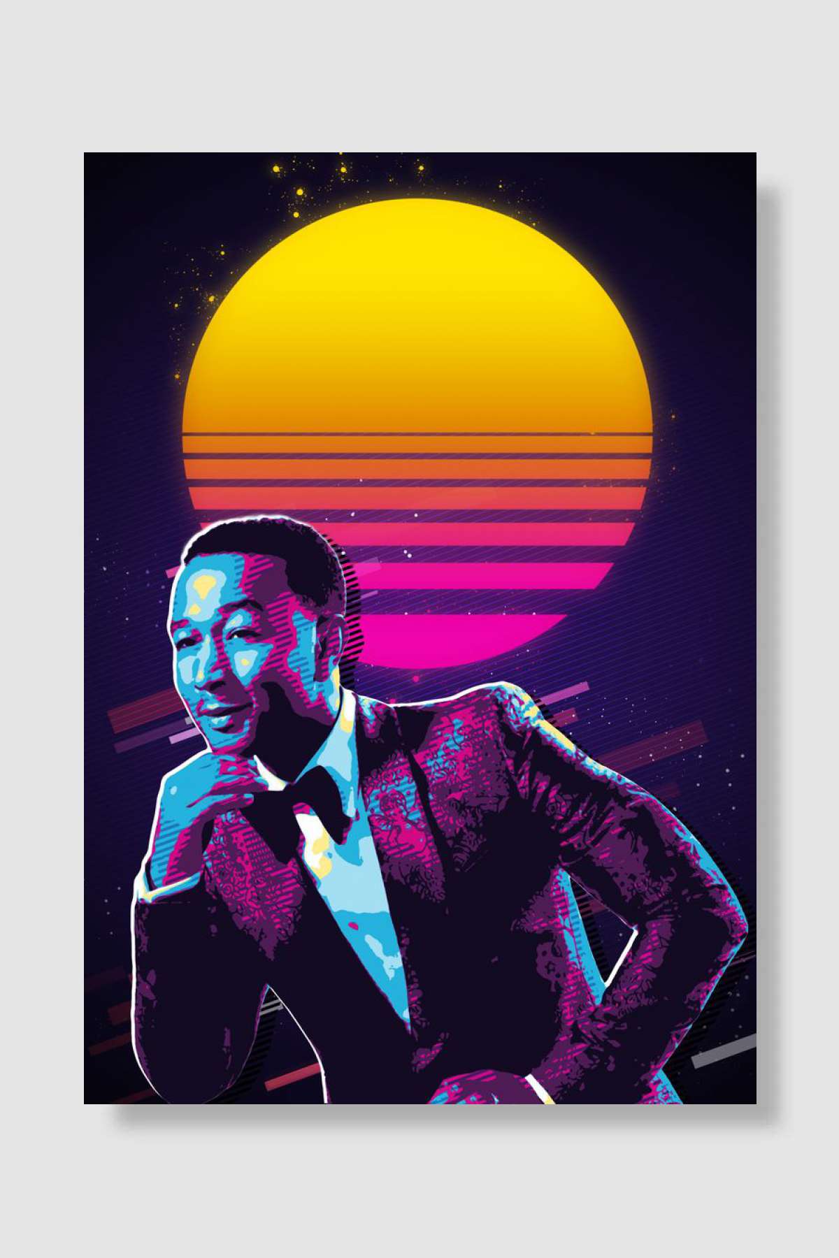 John Legend Müzik Poster Çerçevesiz Yüksek Kalite Müzik Afiş Duvar Poster