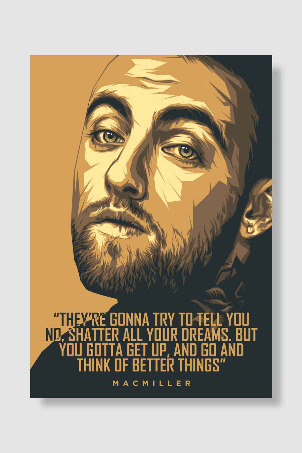 Mac Miller Quotes Müzik Poster Çerçevesiz Yüksek Kalite Müzik Afiş Duvar Poster